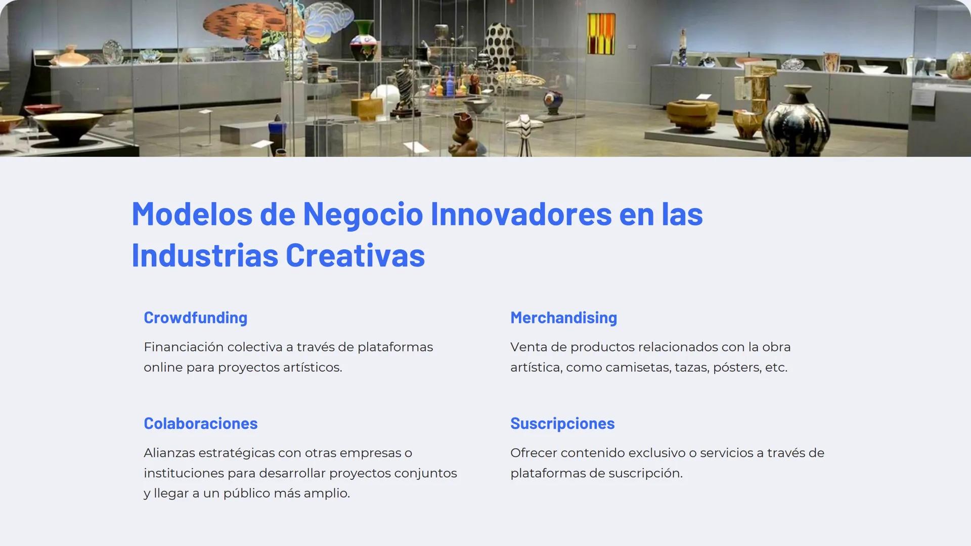 # Arte y Economía:
Industrias
Culturales, Mercado
del Arte y
Emprendimiento

La relación entre el arte y la economía es una interacción comp
