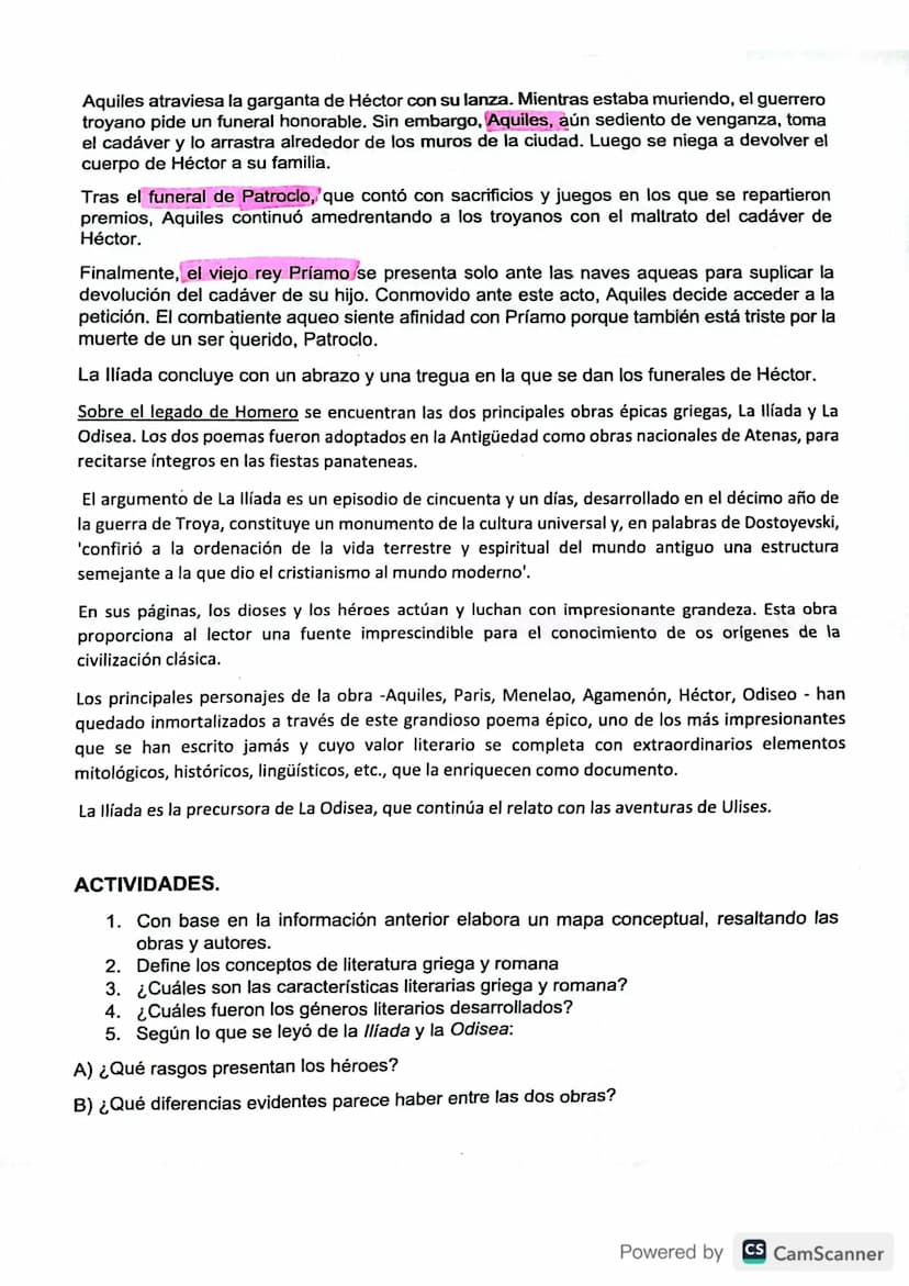 LITERATURA CLÁSICA/GRECORROMANA
Definición de literatura clásica: Se conoce como literatura clásica a la producción literaria
griega y roman