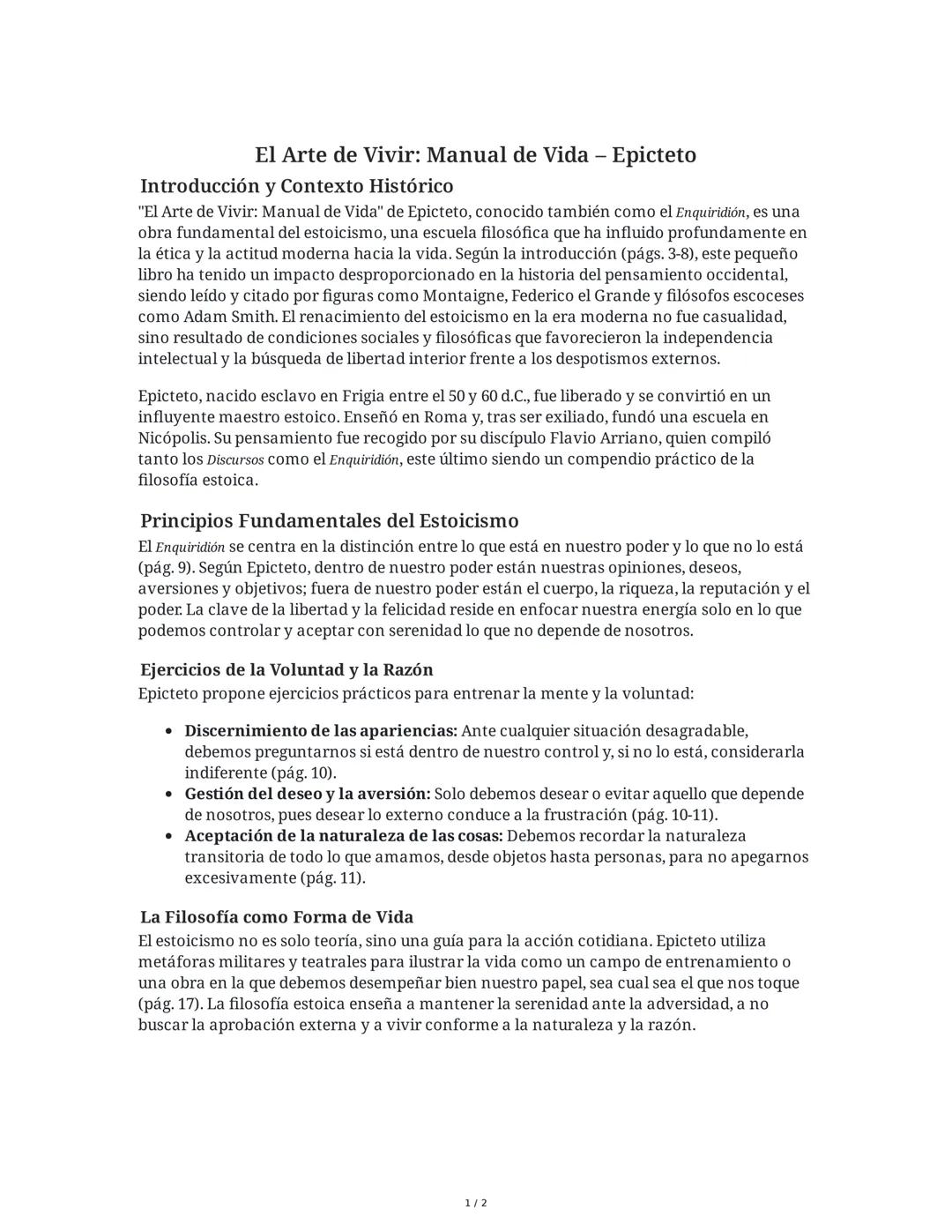 El Arte de Vivir: Manual de Vida - Epicteto
Introducción y Contexto Histórico
"El Arte de Vivir: Manual de Vida" de Epicteto, conocido tambi