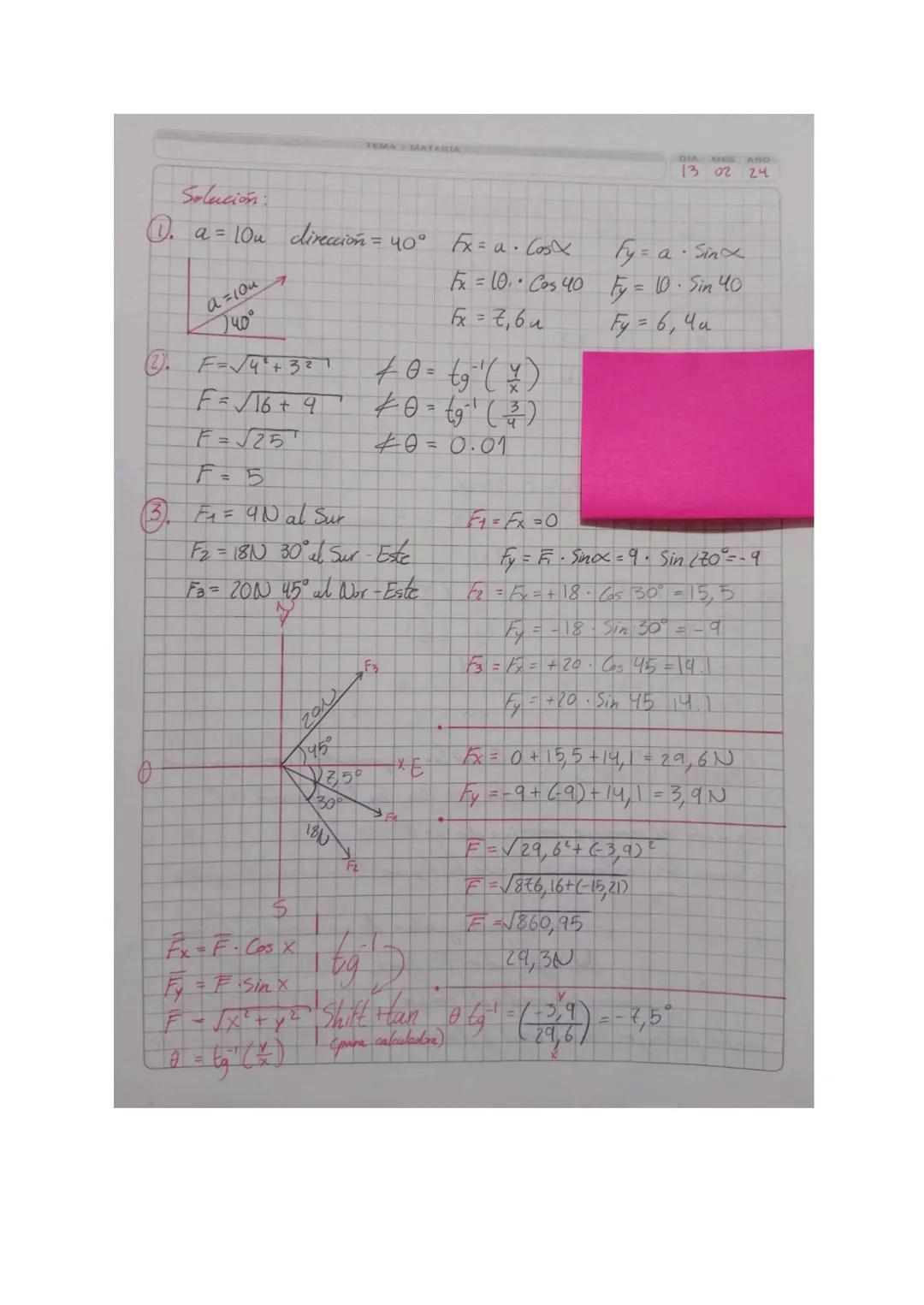# Magnsdud Escalar situacions 1.
Vectonal

* Situación 2.

?
ON
300
X

F=40N7
Fx=?

35°

Fy?

Fx = 300
X
F=ION F=? K=?
DIA MES AND
12 02 24
