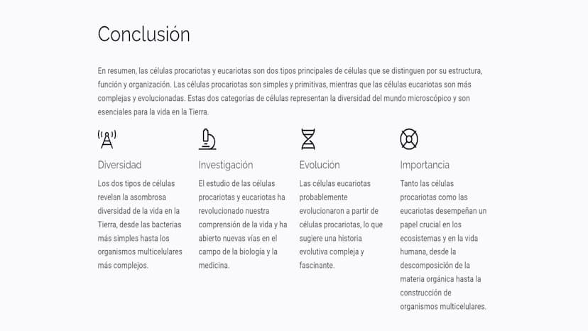Introducción a los
tipos de células
La célula es la unidad fundamental de la vida. Todos los organismos vivos, desde
los más simples hasta l