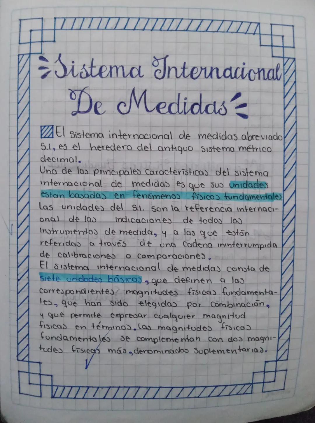 # Sistema Internacional

# De Medidas

El sistema internacional de medidas abreviado
5.1, es el heredero del antiguo sistema métrico
decimal