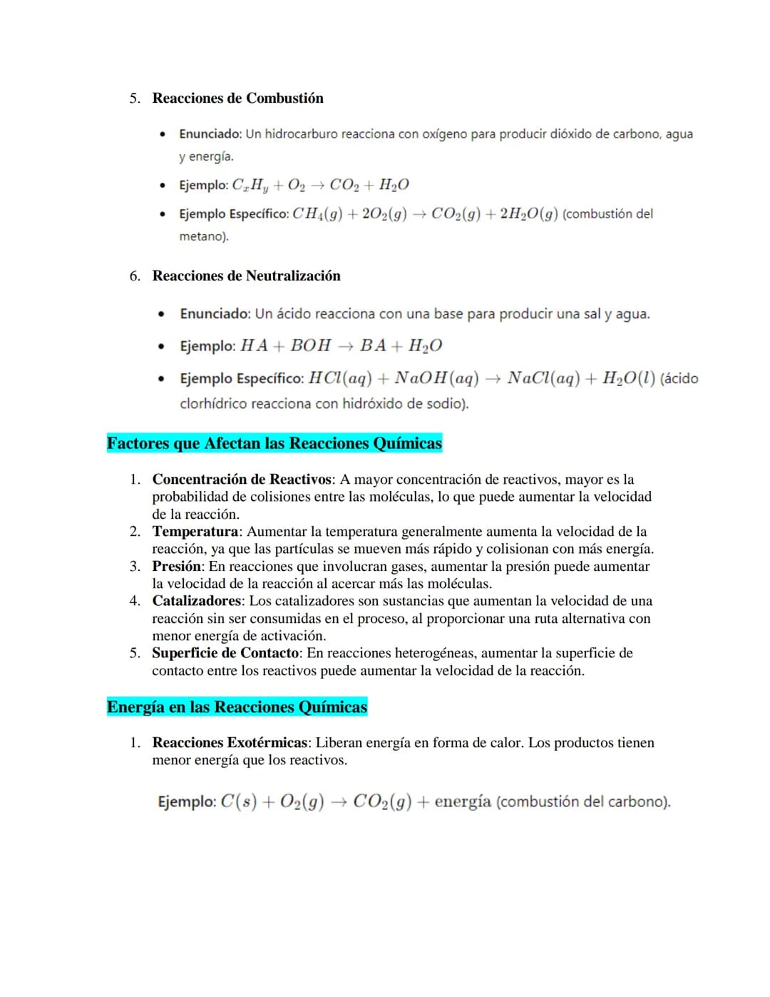 Reacciones Químicas
Las reacciones químicas son procesos en los que unas sustancias, denominadas reactivos, se
transforman en otras sustanci