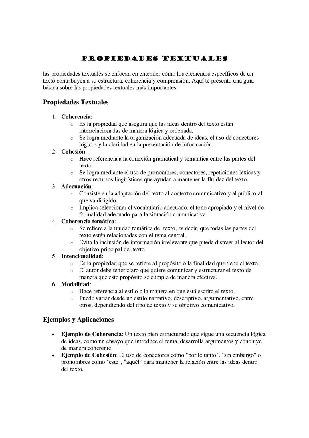 propiedades textuales