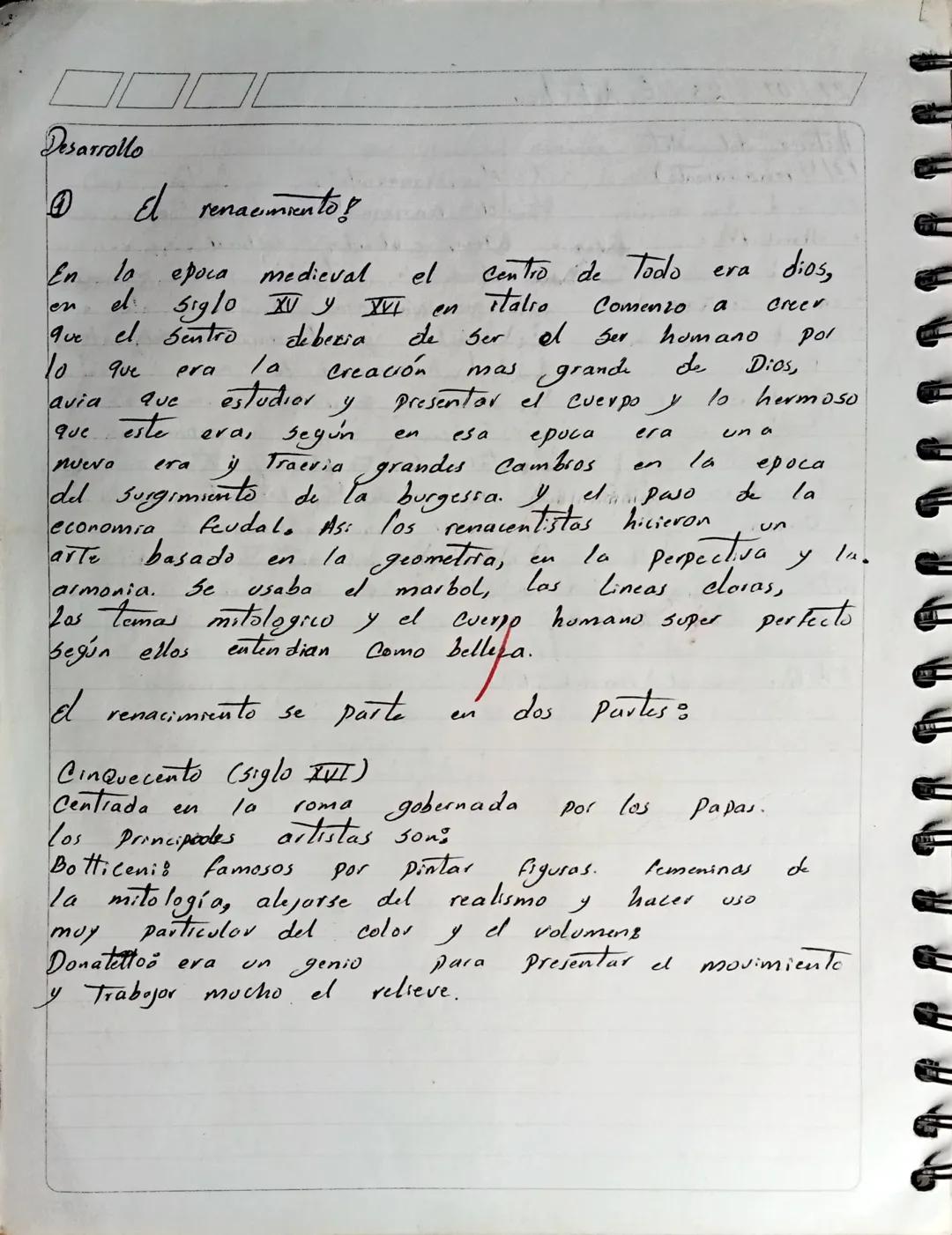Desarrollo

El renacimiento!

En la epoca medieval el Centro de Todo era dios,
en el siglo XV y XVI en italia Comenzo a Creer
que el Sentro 