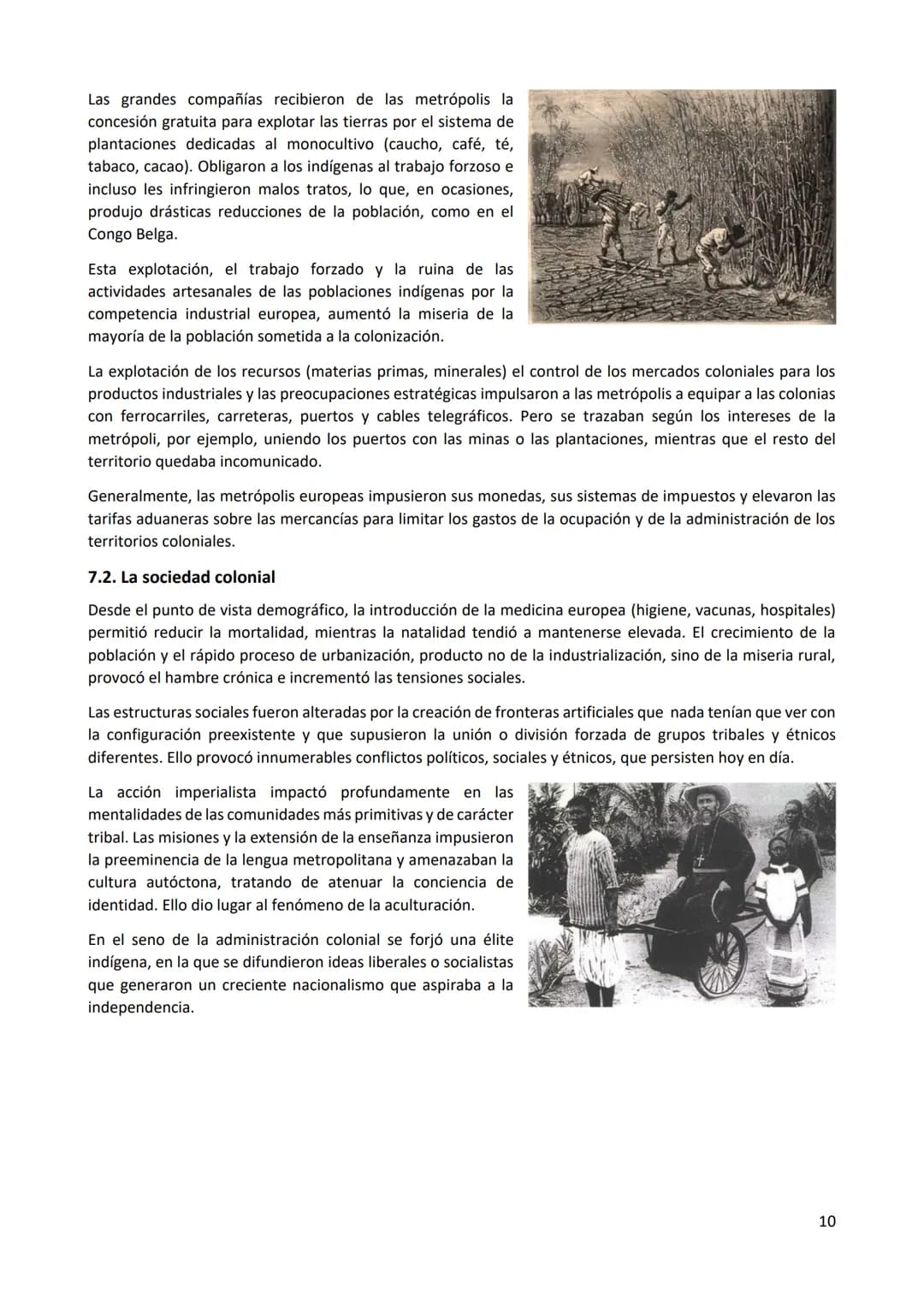 Tema 5: El imperialismo del siglo XIX
A comienzos del siglo XIX desaparecieron los rasgos del
colonialismo europeo de la Edad Moderna, que s