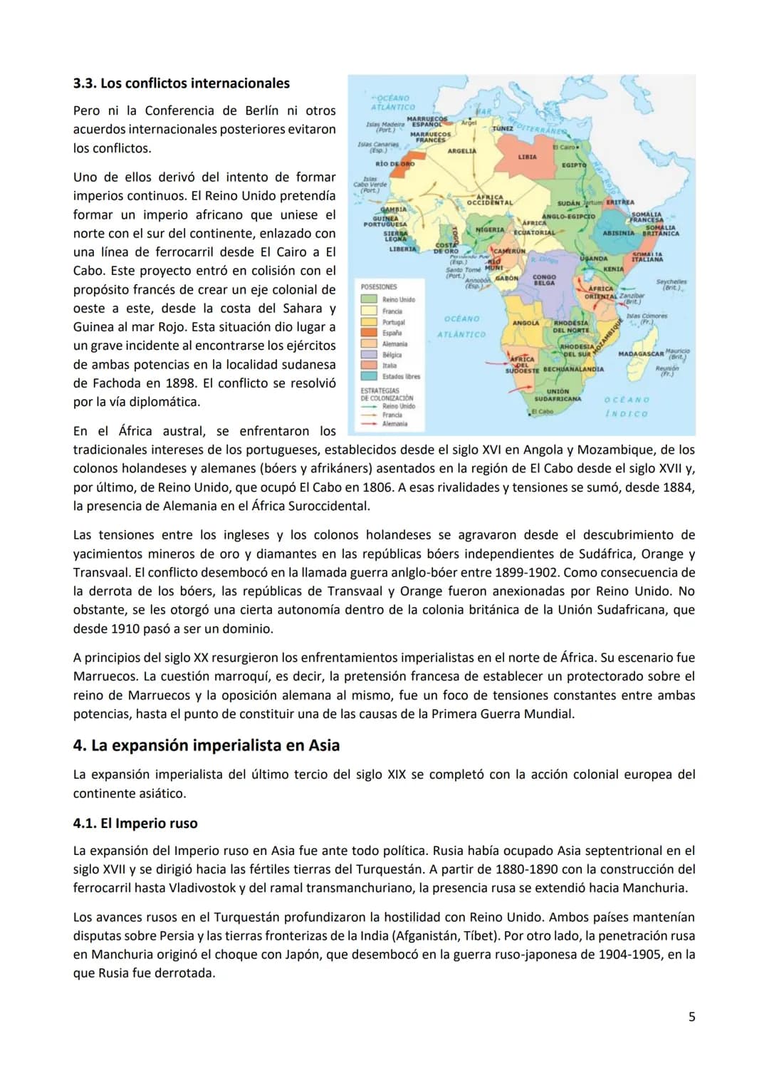 Tema 5: El imperialismo del siglo XIX
A comienzos del siglo XIX desaparecieron los rasgos del
colonialismo europeo de la Edad Moderna, que s