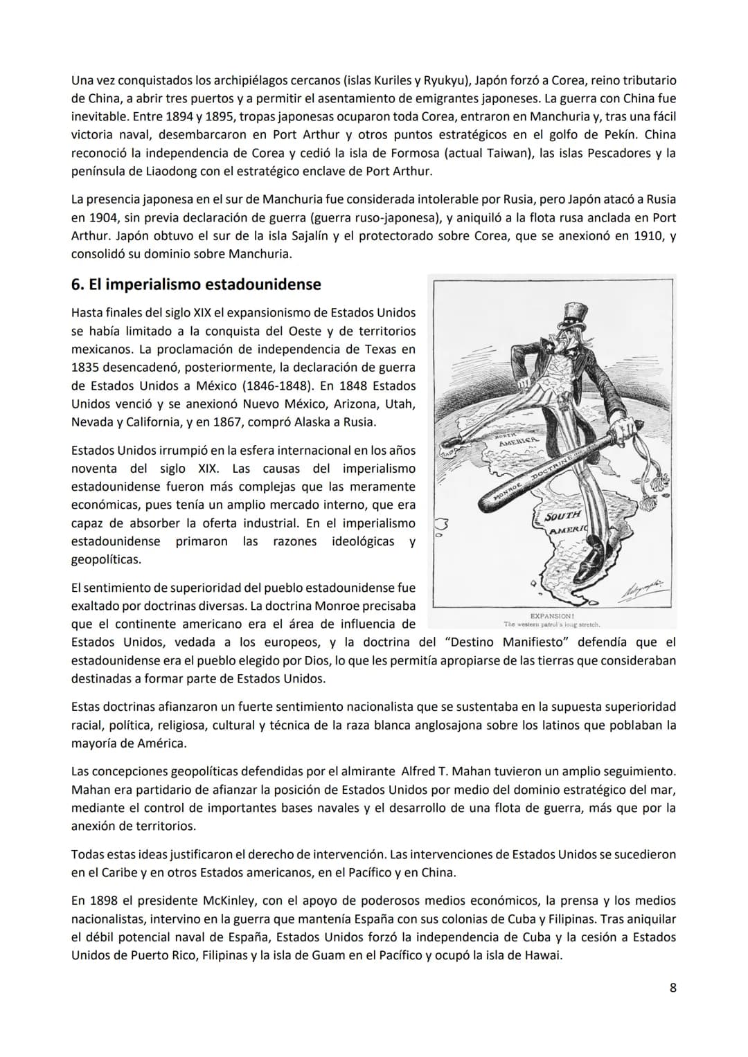 Tema 5: El imperialismo del siglo XIX
A comienzos del siglo XIX desaparecieron los rasgos del
colonialismo europeo de la Edad Moderna, que s