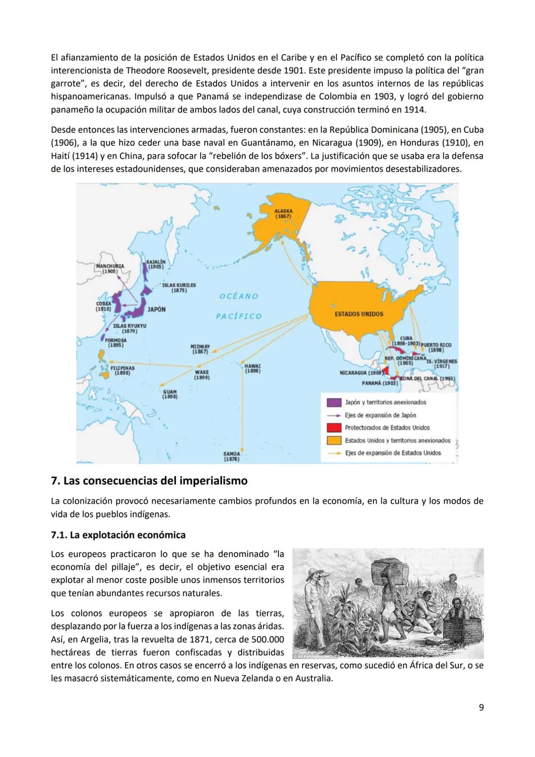 Tema 5: El imperialismo del siglo XIX
A comienzos del siglo XIX desaparecieron los rasgos del
colonialismo europeo de la Edad Moderna, que s