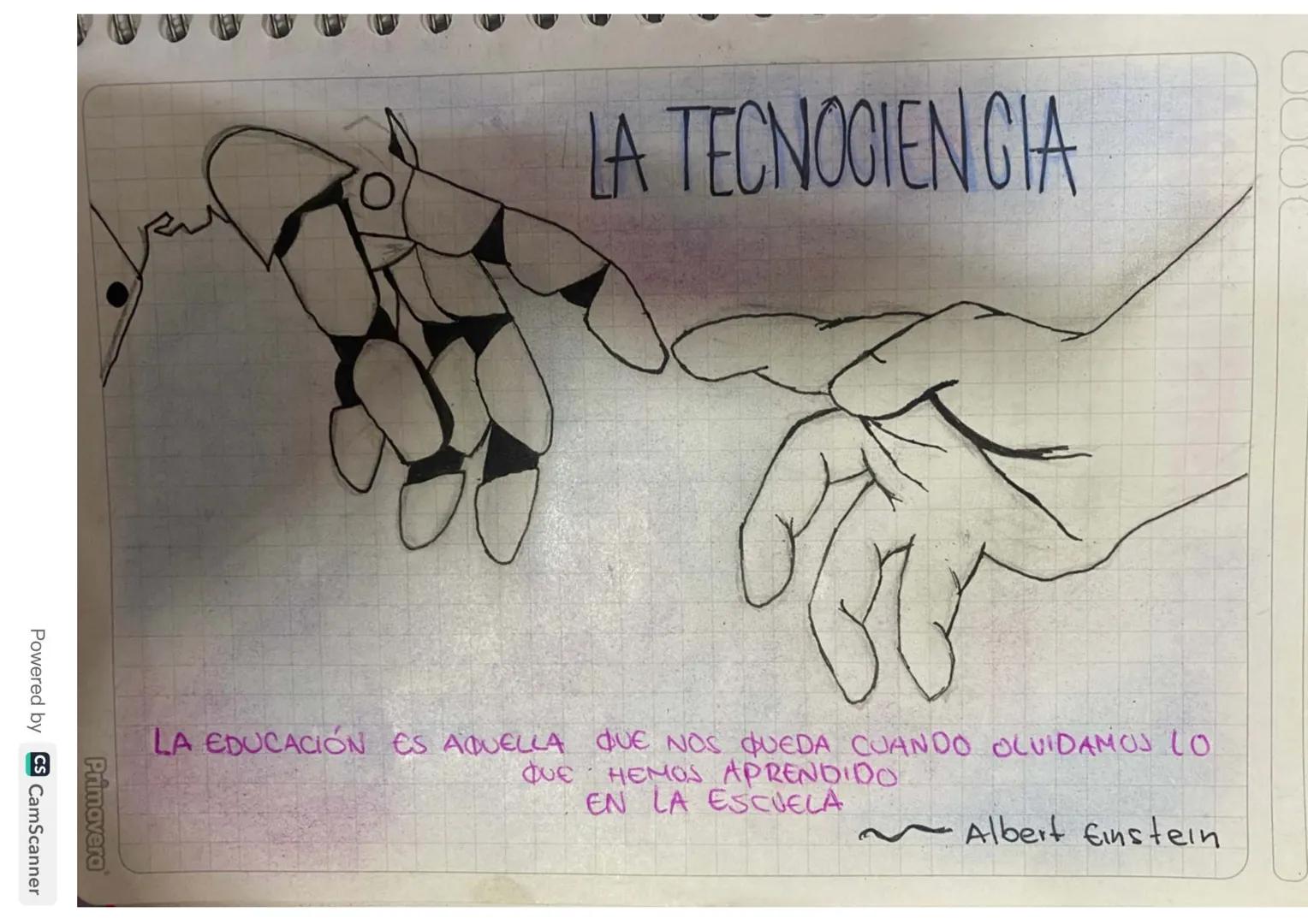 Primavera
Powered by CS CamScanner
# LA TECNOCIENCIA

LA EDUCACIÓN ES AQUELLA QUE NOS QUEDA CUANDO OLVIDAMOS LO
QUE HEMOS APRENDIDO
EN LA ES