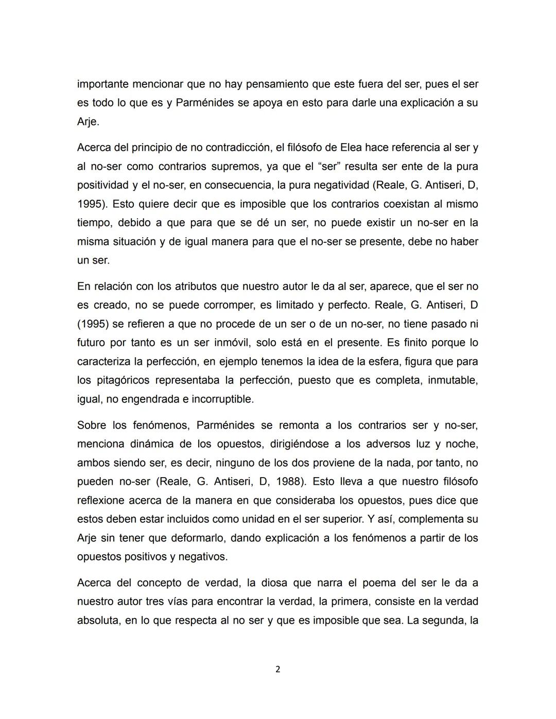 Propuesta Filosófica de Parménides.1
"No puedes reconocer el no ser, no puedes hablar de él,
porque el pensamiento y el ser son la misma cos