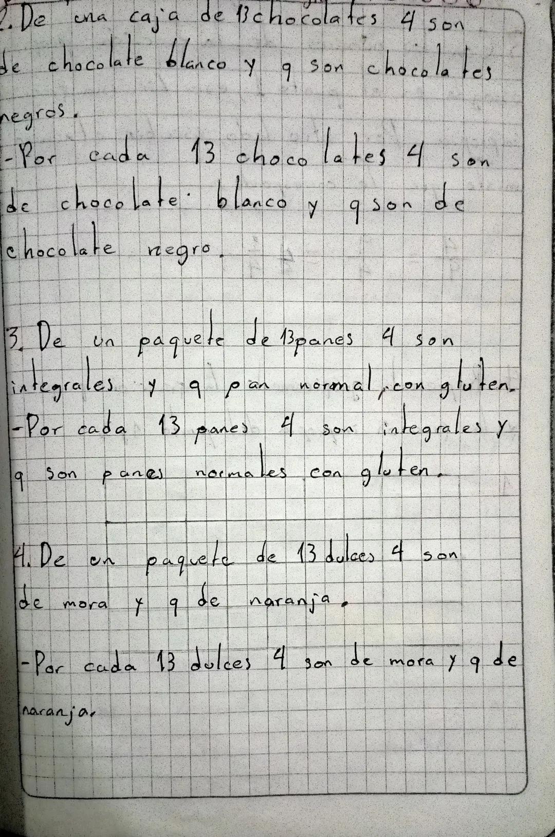 parte coloreada: $\frac{5}{16}$

1.h parte coloreada: $\frac{2}{5}$

parte no coloreada $\frac{3}{5}$

D.Escribe una situación que se repres