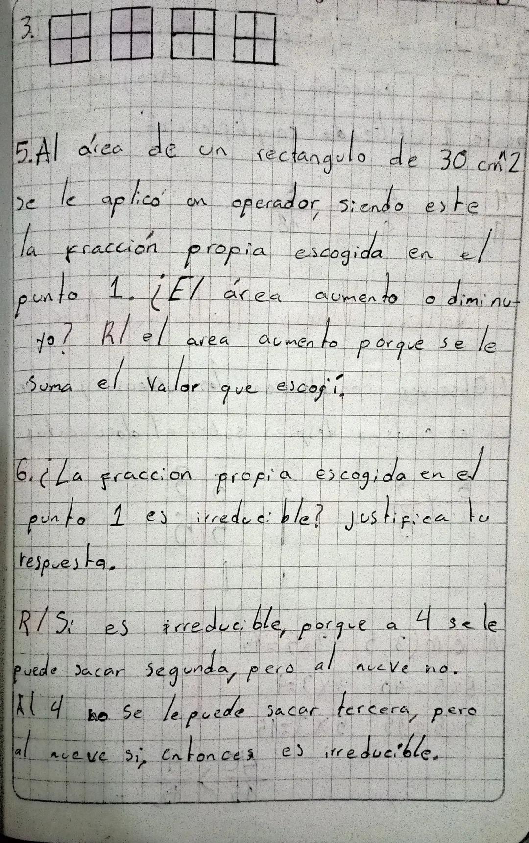 parte coloreada: $\frac{5}{16}$

1.h parte coloreada: $\frac{2}{5}$

parte no coloreada $\frac{3}{5}$

D.Escribe una situación que se repres
