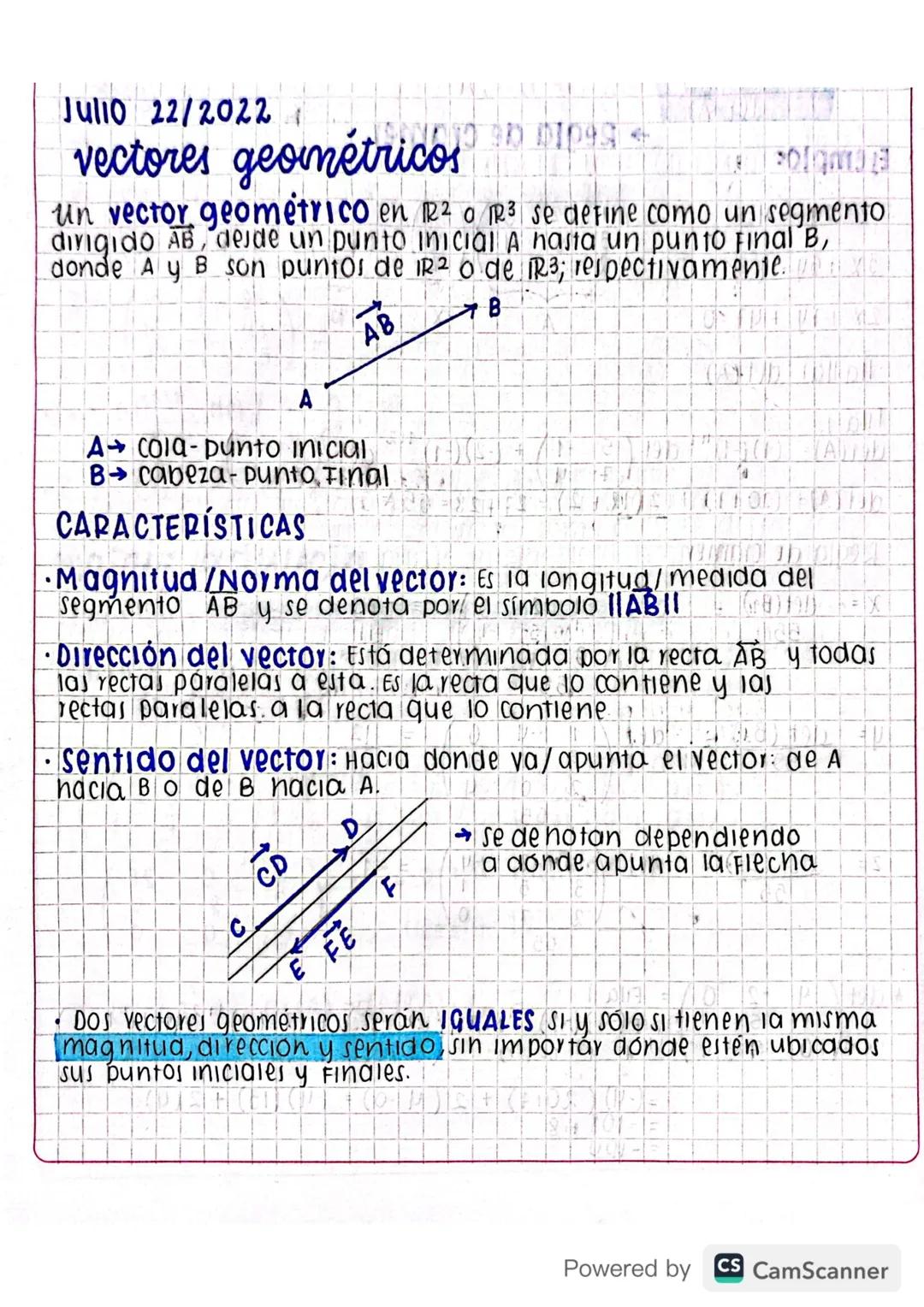 Matemáticas grado 11 - Vectores geométricos