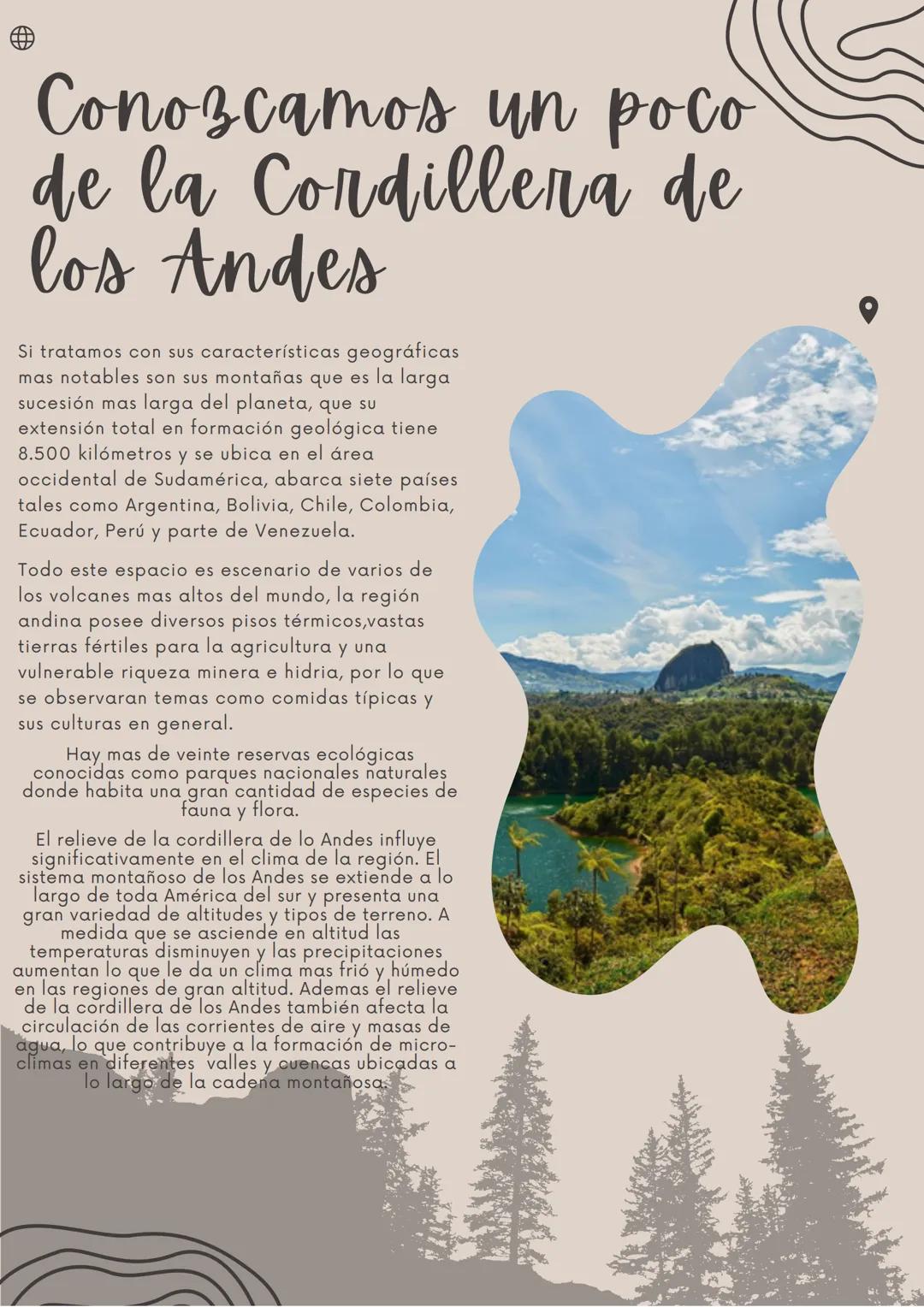 ROLLING TRIP
POR AMERICA

CORDILLERA
DE
LOS ANDES

UN VIAJE HIPOTÉTICO POR LA
REGIÓN ANDINA, VISITANDO UN PAIS
COMO OBJETIVO PRINCIPAL, PERO