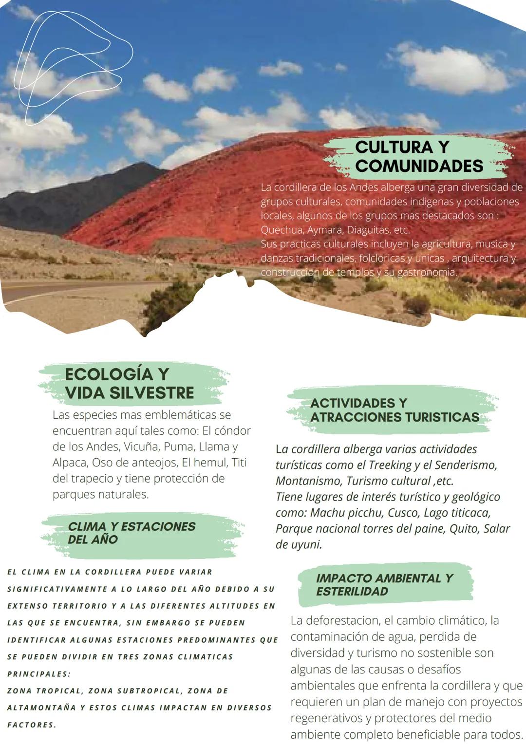 ROLLING TRIP
POR AMERICA

CORDILLERA
DE
LOS ANDES

UN VIAJE HIPOTÉTICO POR LA
REGIÓN ANDINA, VISITANDO UN PAIS
COMO OBJETIVO PRINCIPAL, PERO