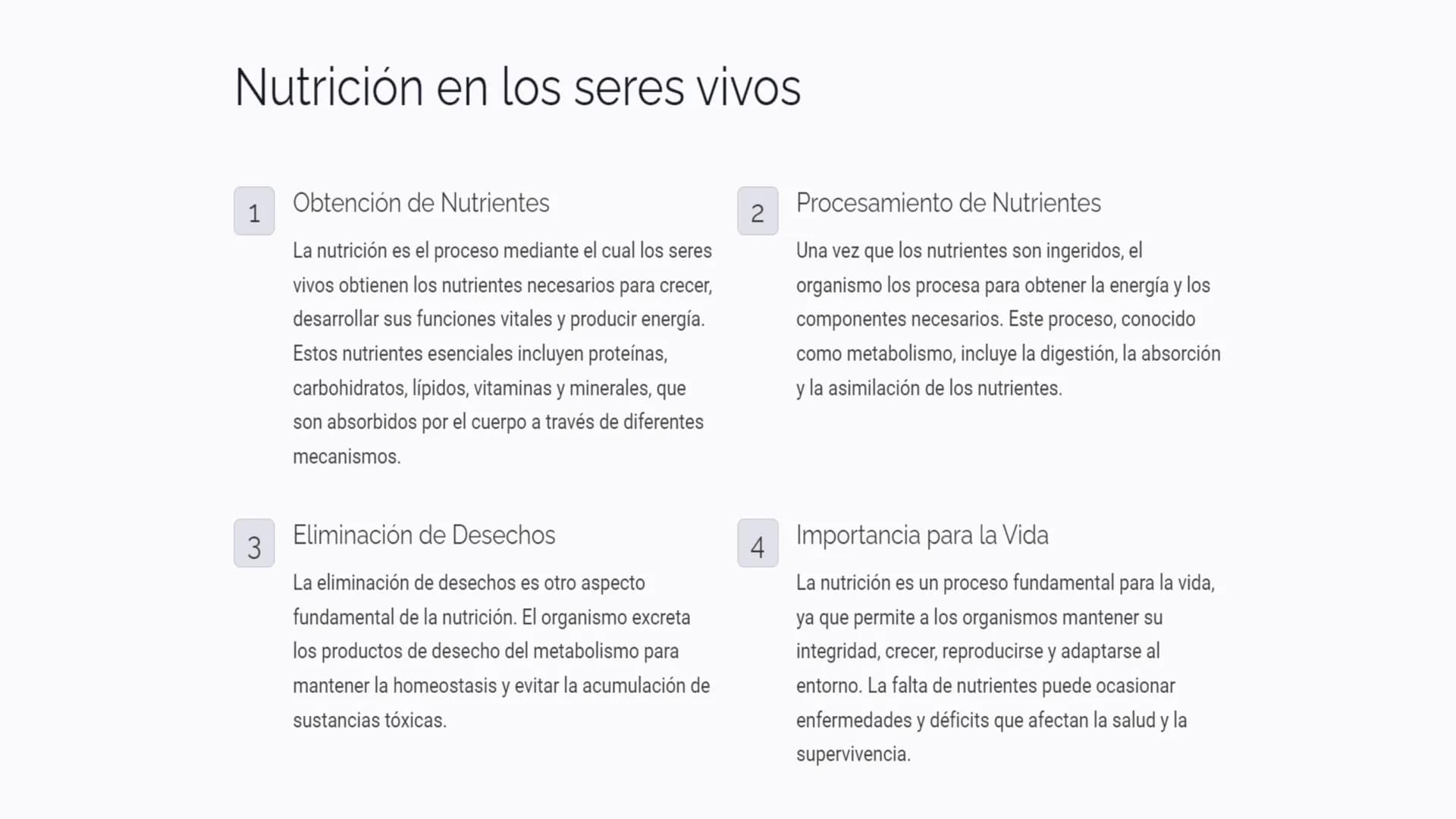 Introducción a las
funciones vitales
Las funciones vitales son procesos esenciales que permiten a los seres vivos
mantener la vida y perpetu