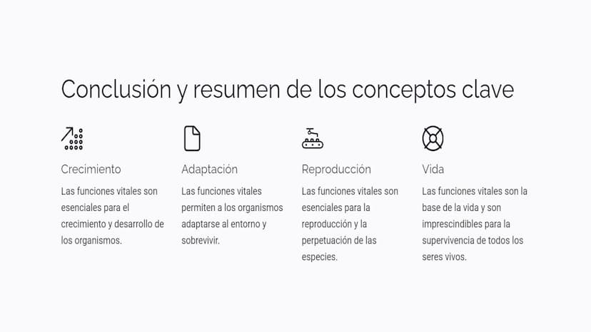 Introducción a las
funciones vitales
Las funciones vitales son procesos esenciales que permiten a los seres vivos
mantener la vida y perpetu