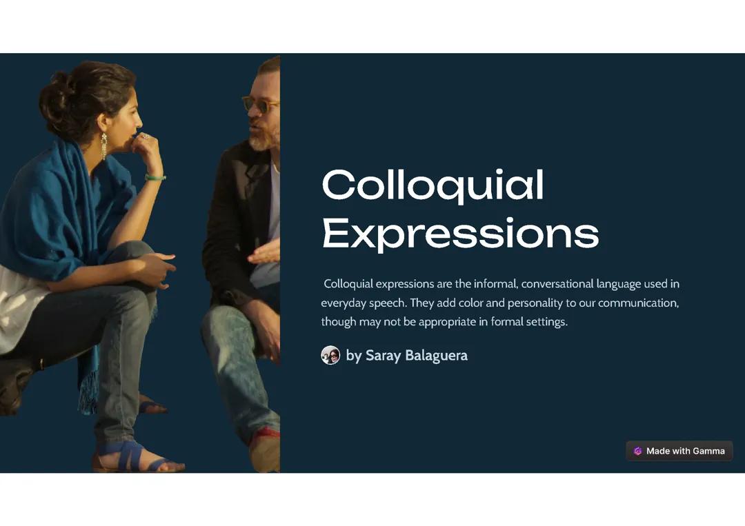 colloquial expressions   