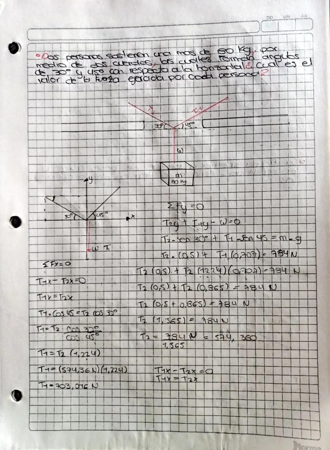 Primera Condición De Equilibrio
DD MM
AA
2102 23
las fuerzas de octeon sobre on coenos teren igual
• magnitud y sentido contrario, RLES SIL 