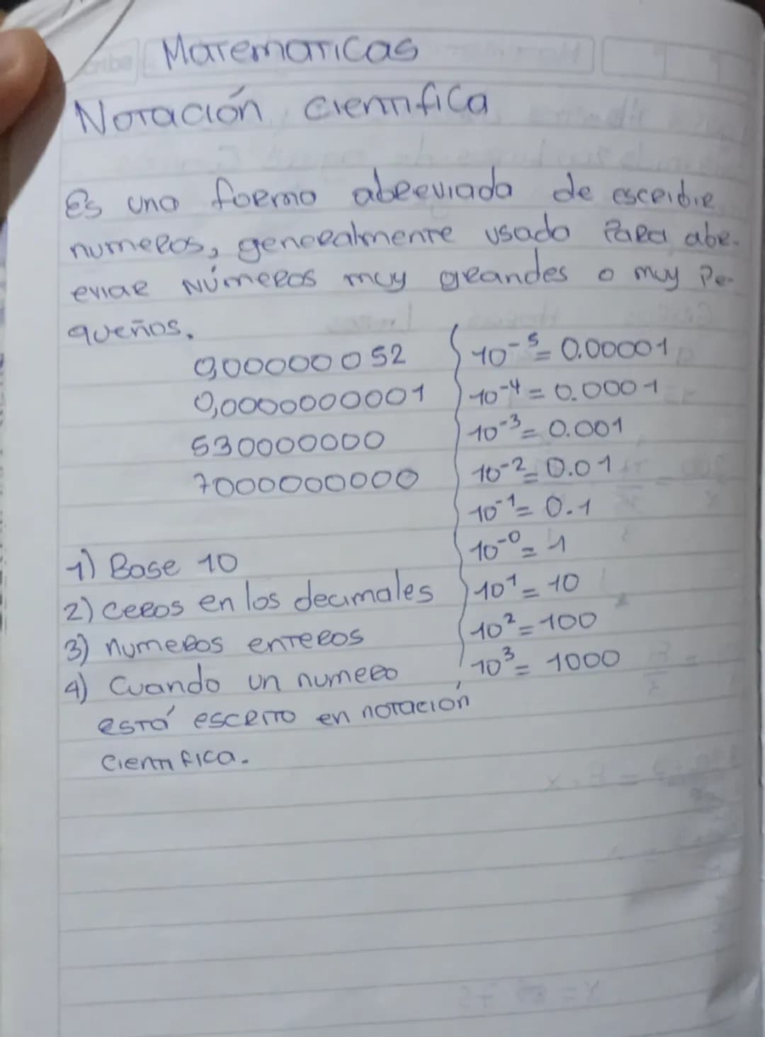 # Matemáticas
# Notación científica

Es uno forma abreviado de escribir números, generalmente usado para abreviar números muy grandes o muy 