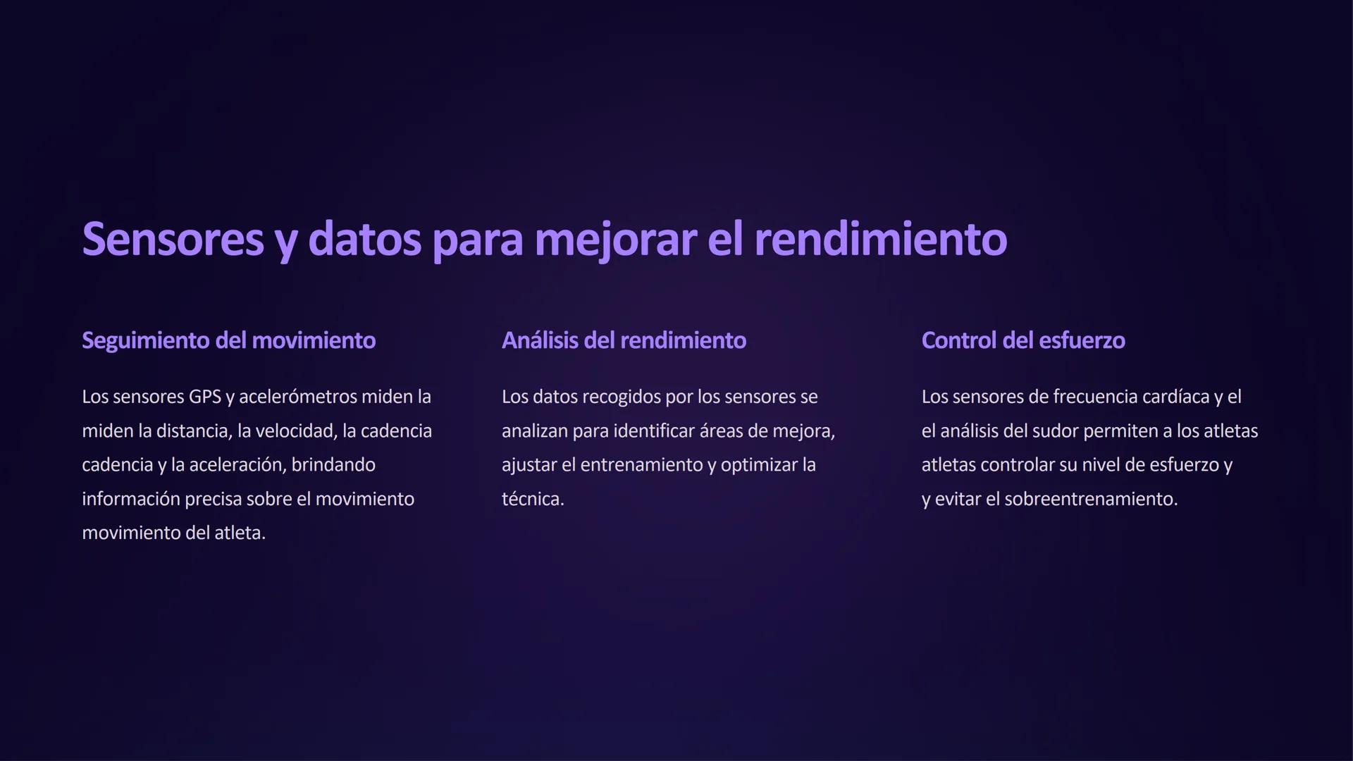 Tecnología del deporte
La tecnología está transformando el mundo del deporte. Desde el equipamiento
hasta el entrenamiento, la tecnología es