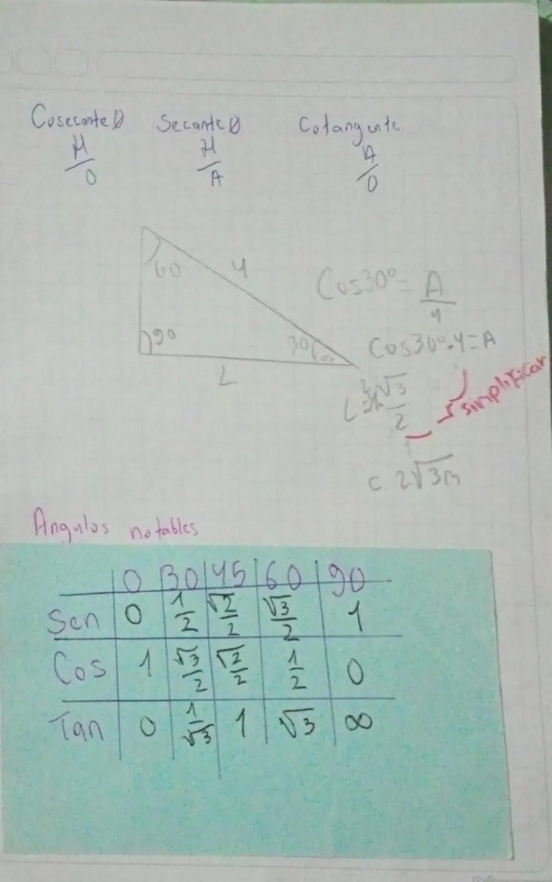 6.02.25 Trigonometria
Razones Trigonometricas (Sen-Cos-Tan)
Solo Para
►Triangulo rectangulo
B
C
90
AC
b
Fórmulas
Seno=C.O Cosθ=C.a
h
h
Tanθ=