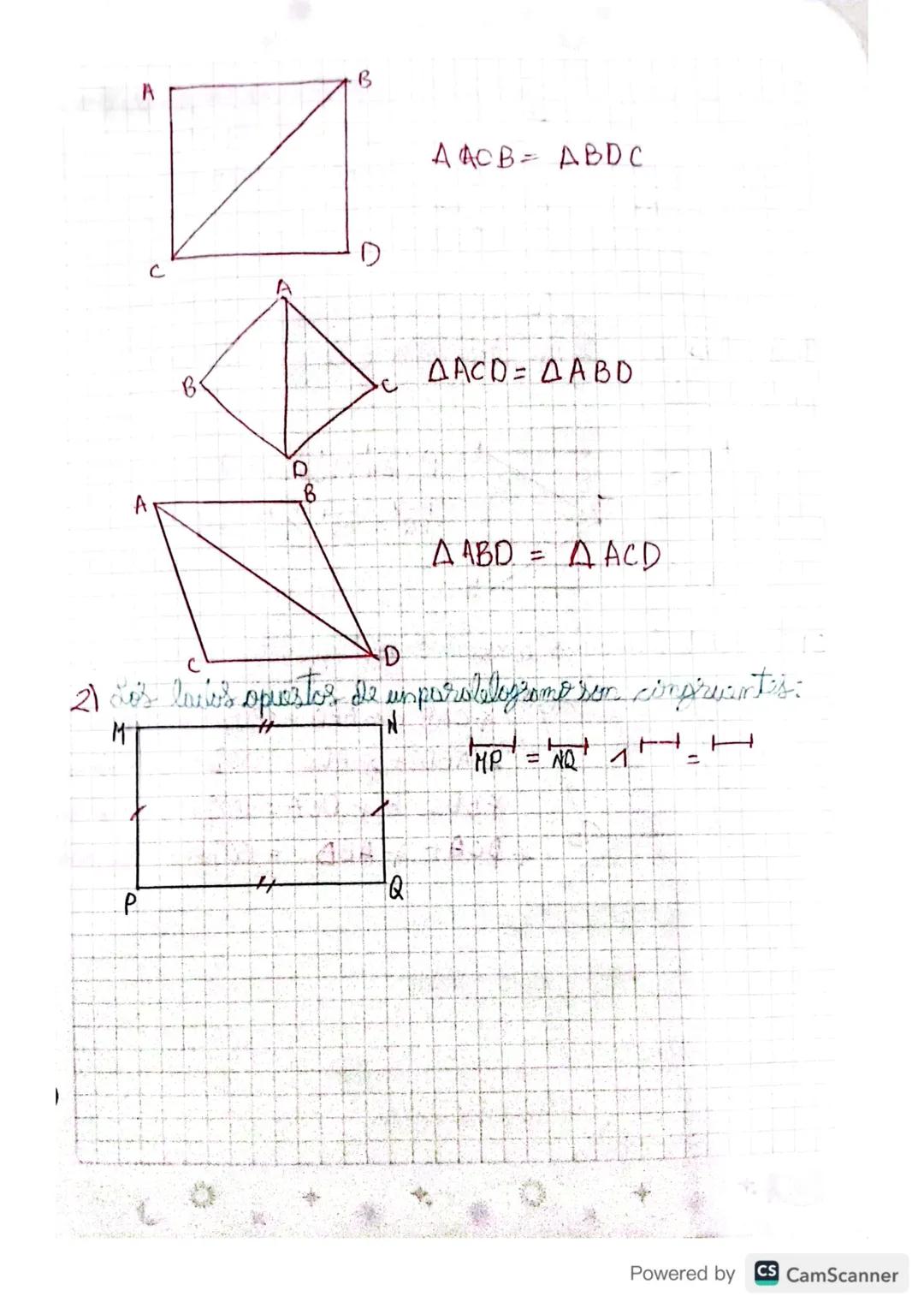 # CUADRILATERO: Es un poligono an
4 Isles, 4 seértices, 4 angulos internes, Yangules externes,
2 diagonsles,


Lados spuestos: Son Aguilles 