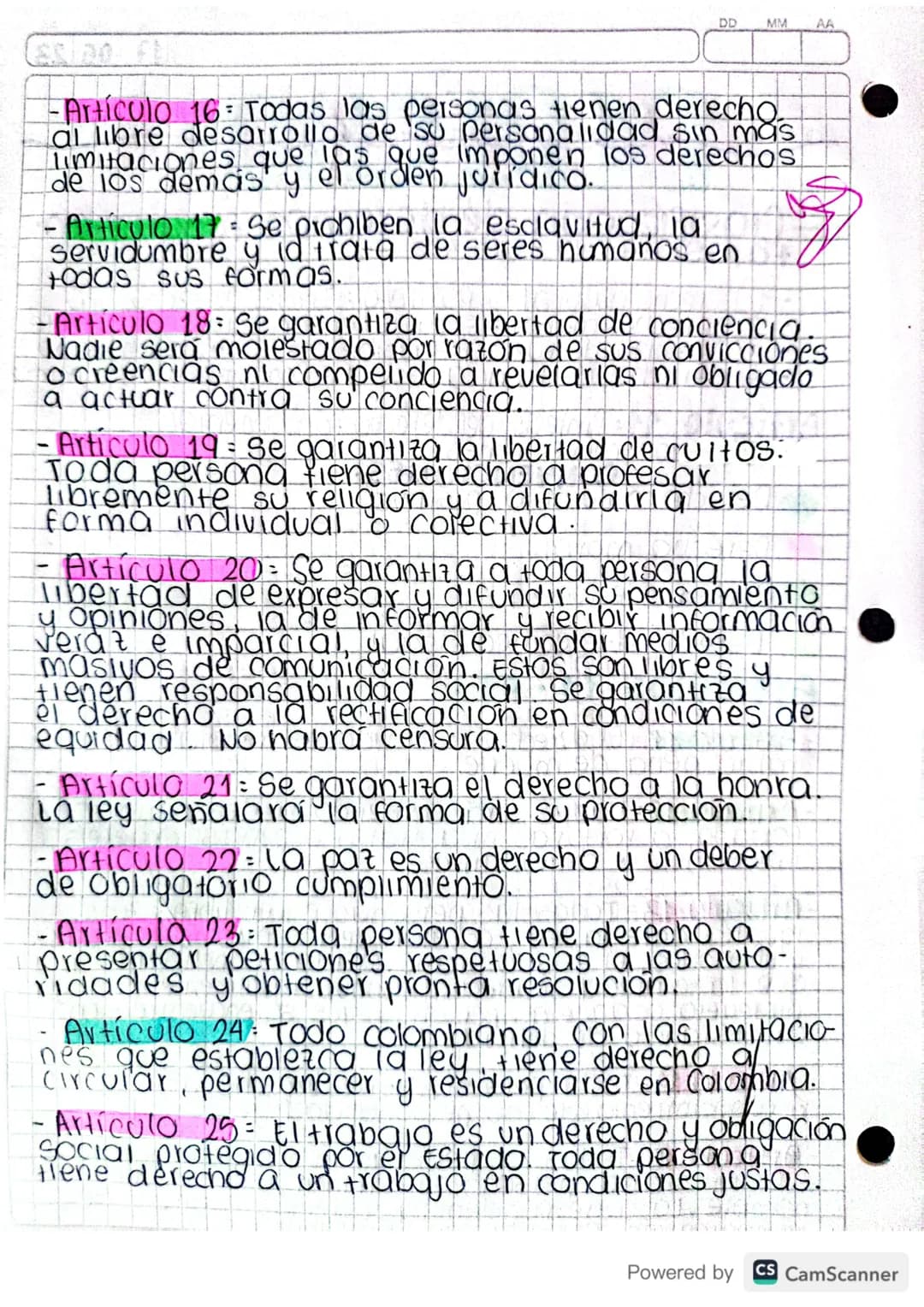 .
Derecho
Clasificación de derechos fundamen
tales: Articulo 11 al 41
• 1. Derecho natural o positivo: Innato del ser humano
2. Derecho mora