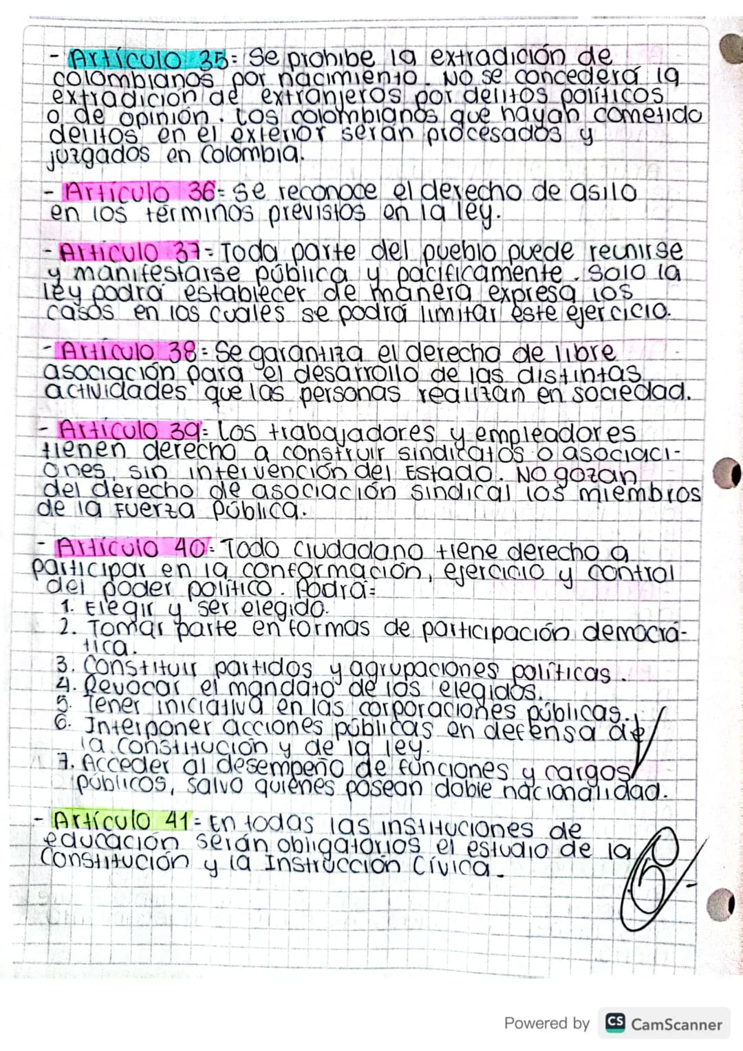 .
Derecho
Clasificación de derechos fundamen
tales: Articulo 11 al 41
• 1. Derecho natural o positivo: Innato del ser humano
2. Derecho mora