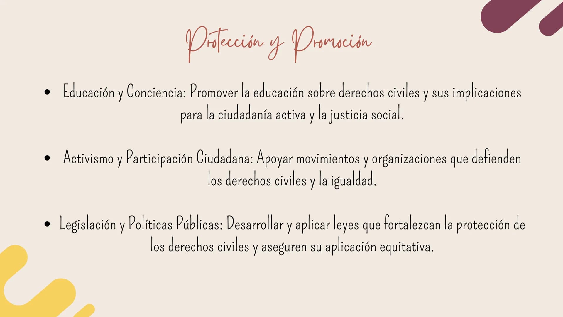 Derechos Civiles ¿Qué son los Derechos Civiles?
Los derechos civiles son derechos básicos y fundamentales
que garantizan la igualdad de toda