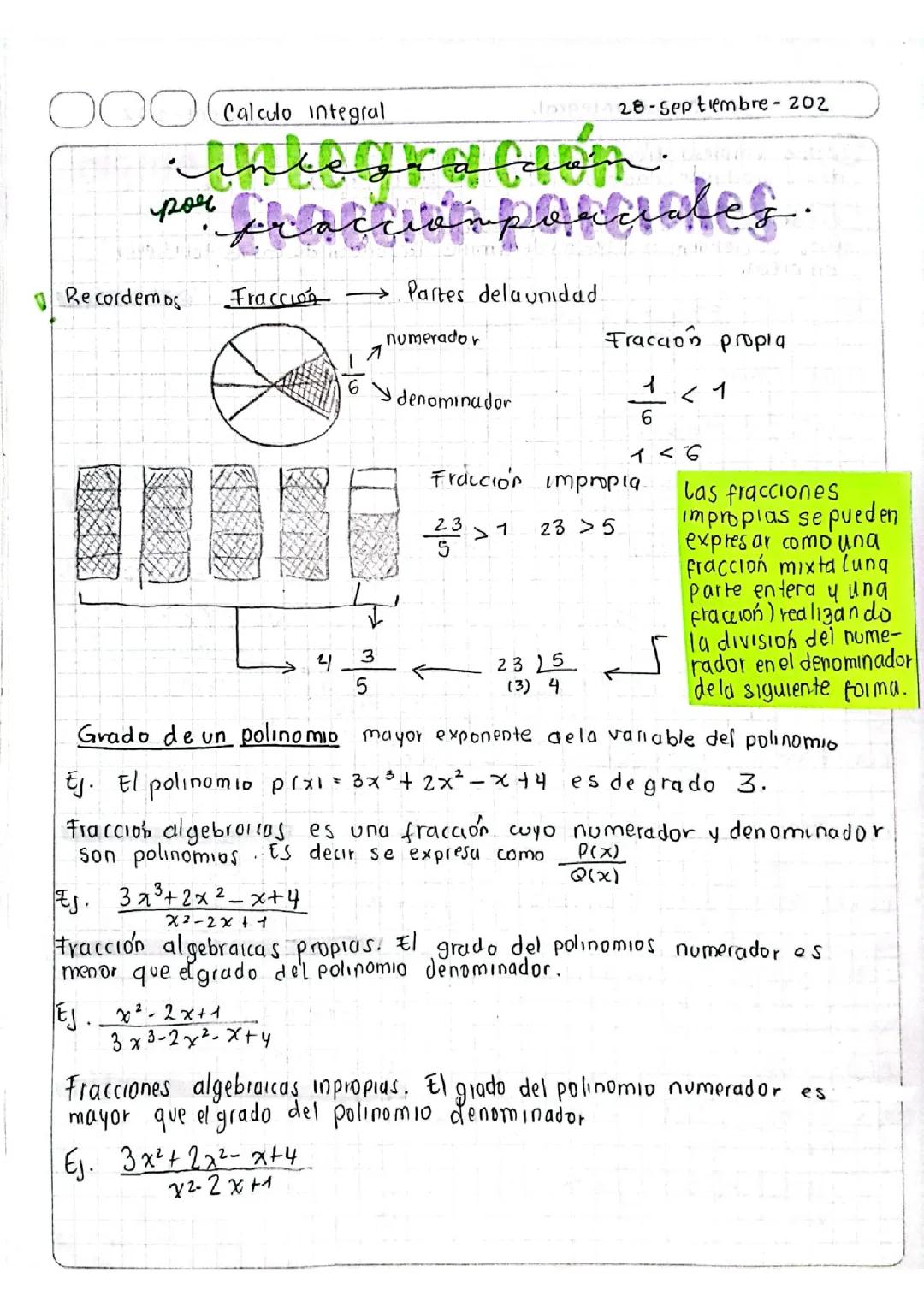Integracion por Fracciones Parciales
