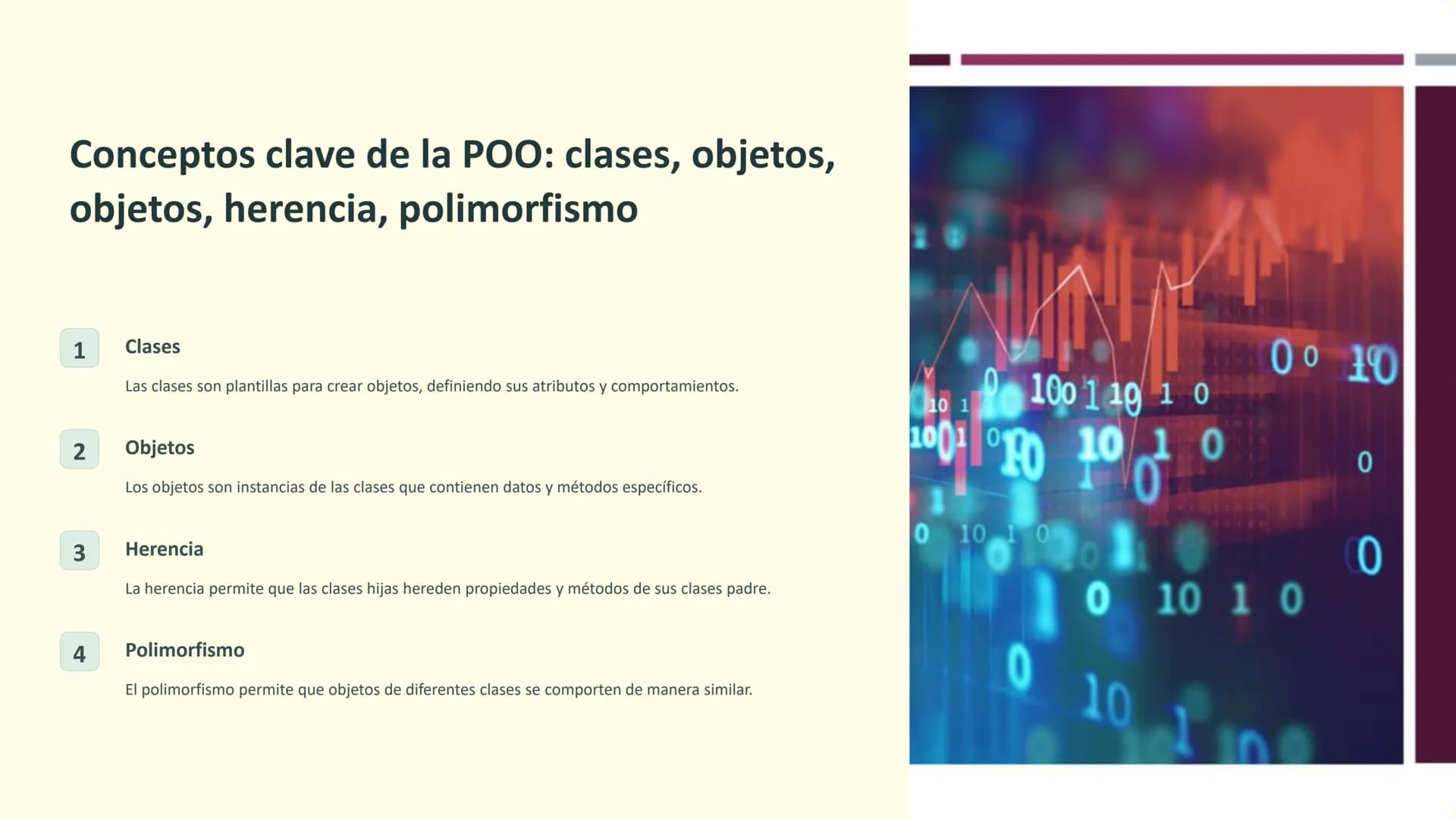 E
{}
دا؟
la Programación
Orientada a Objetos
(POO)
La Programación Orientada a Objetos (POO) es un paradigma de programación
programación qu