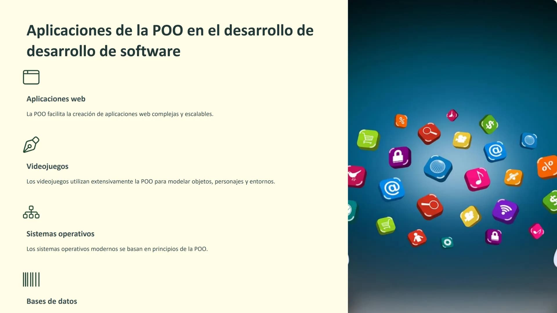 E
{}
دا؟
la Programación
Orientada a Objetos
(POO)
La Programación Orientada a Objetos (POO) es un paradigma de programación
programación qu
