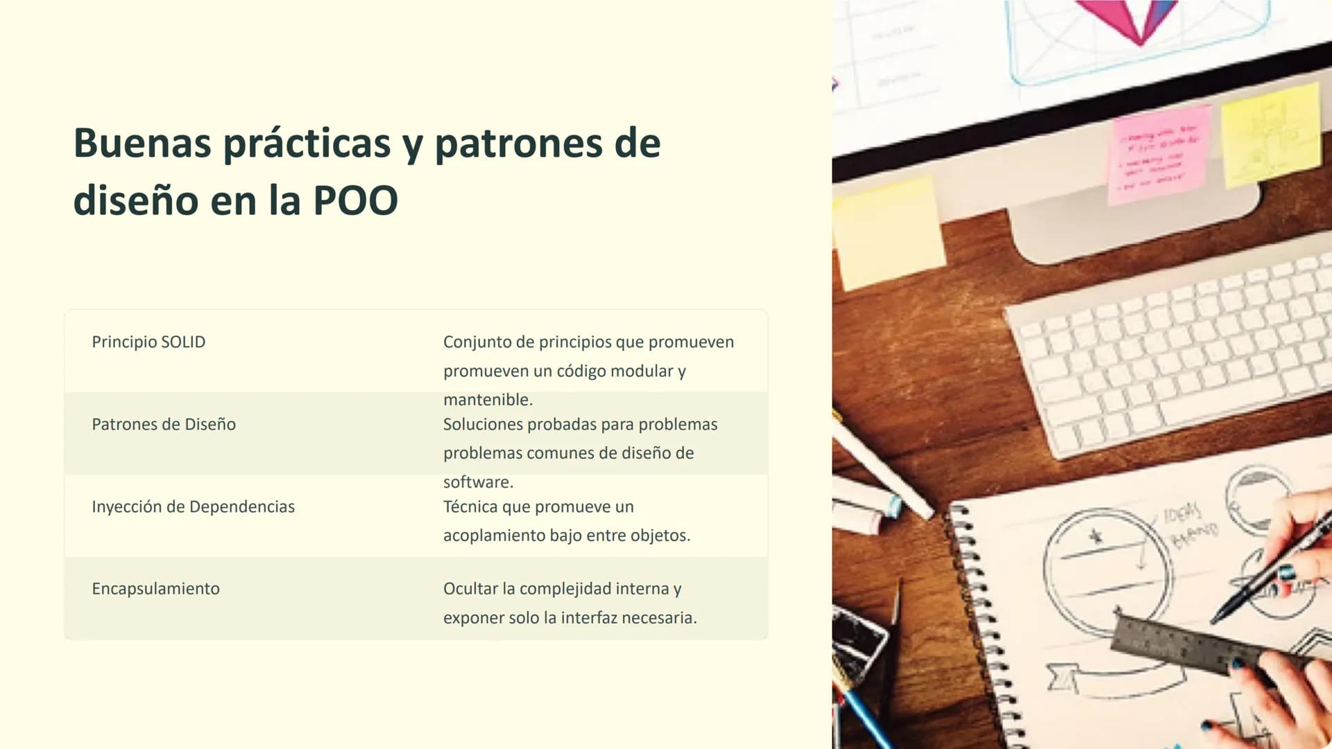 E
{}
دا؟
la Programación
Orientada a Objetos
(POO)
La Programación Orientada a Objetos (POO) es un paradigma de programación
programación qu