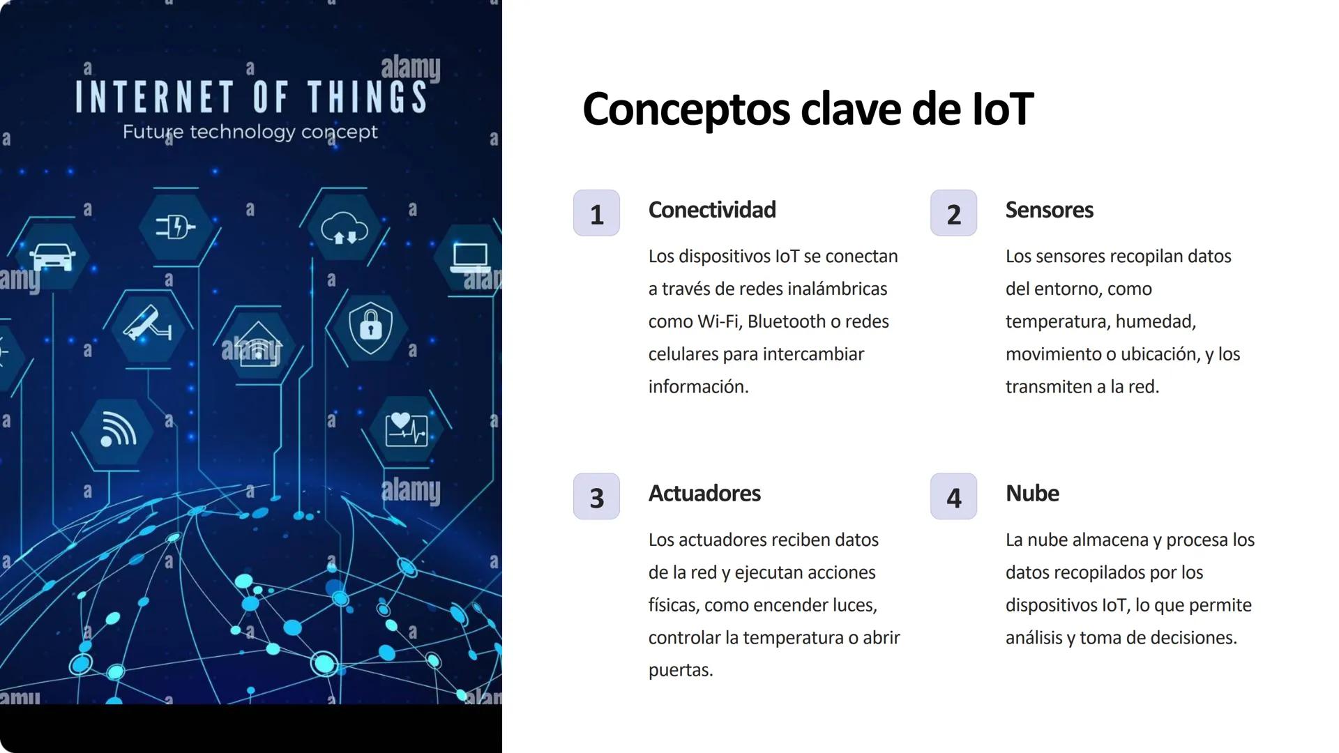 # Internet de las Cosas

(IoT)

El Internet de las Cosas (IoT) es un ecosistema de dispositivos conectados que
recopilan y comparten datos p
