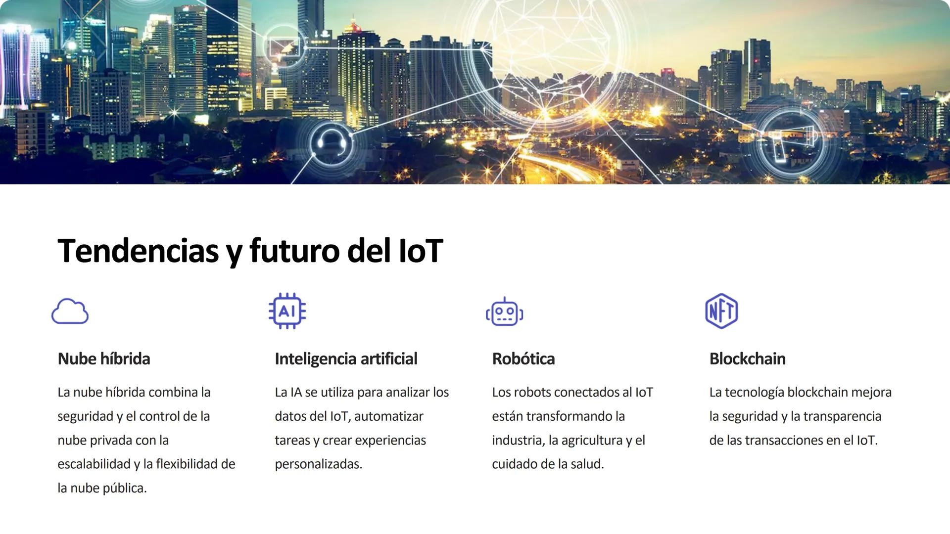 # Internet de las Cosas

(IoT)

El Internet de las Cosas (IoT) es un ecosistema de dispositivos conectados que
recopilan y comparten datos p