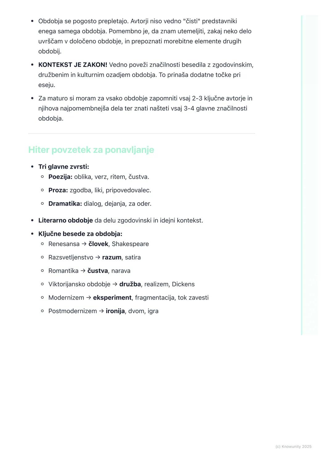 # Uvod v literarne zvrsti in
obdobja

Uvod v literarne zvrsti in obdobja

Za razumevanje kateregakoli literarnega dela je ključno, da ga ume