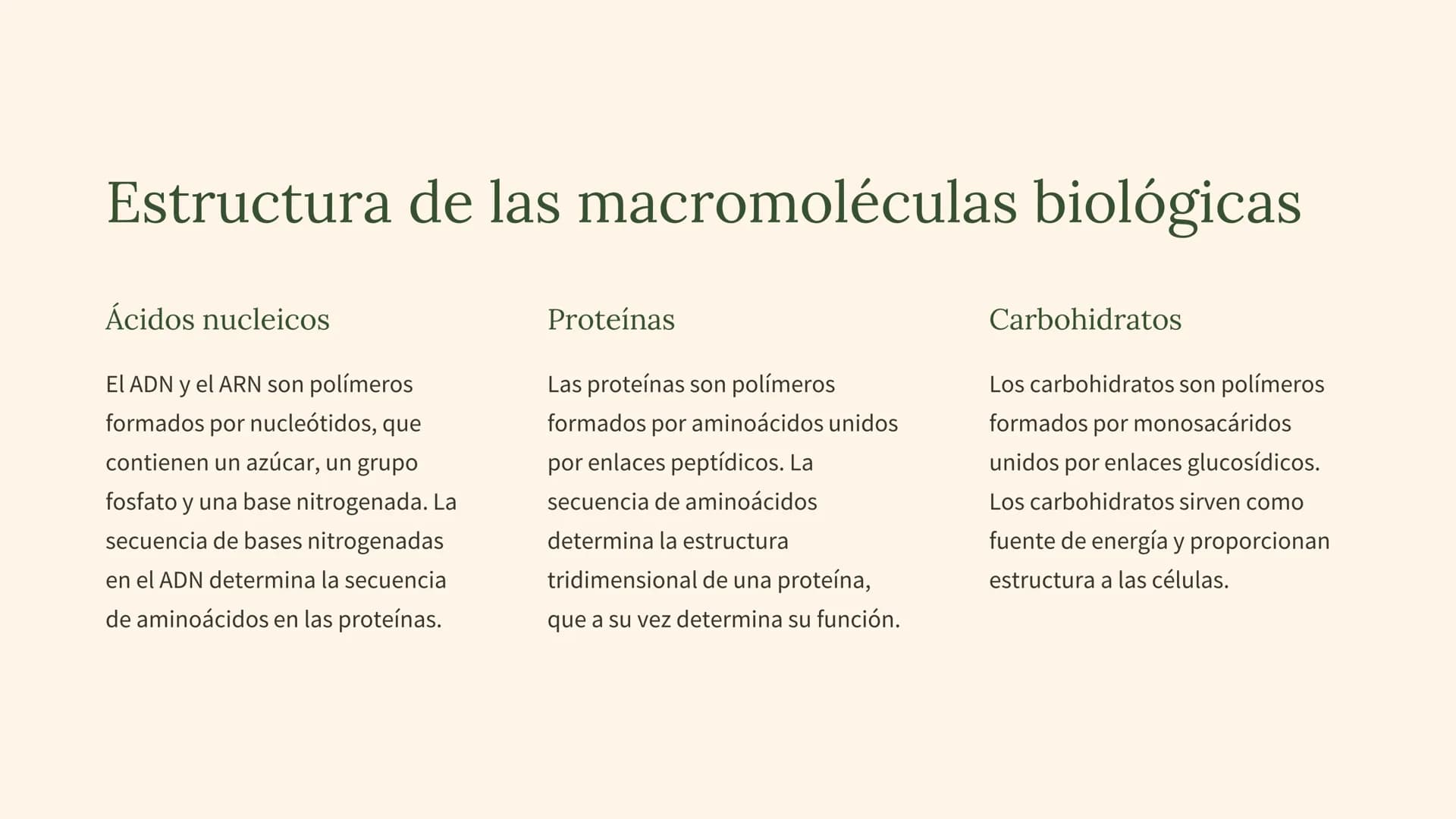 biología molecular
La biología molecular es una rama de la biología que estudia la
estructura y función de las moléculas biológicas, como el