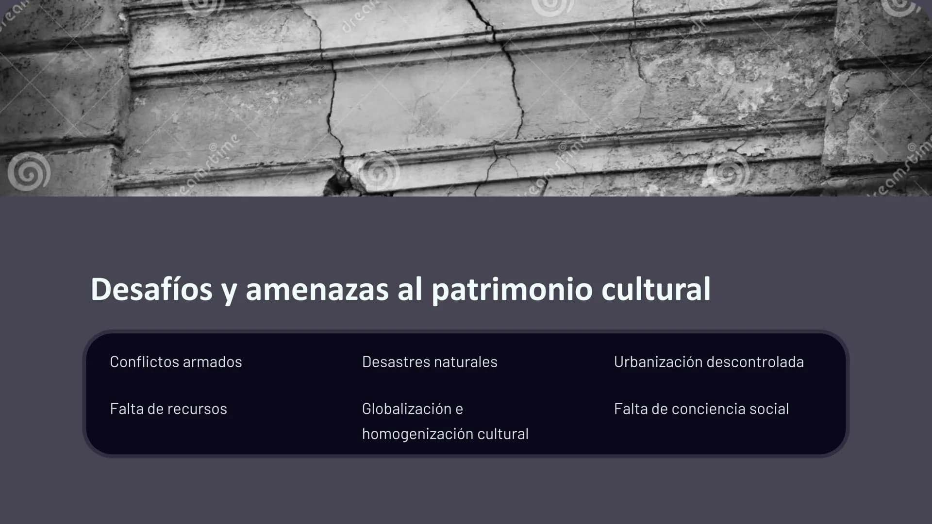 dreamstime
dreamstime
reamin
Patrimonio cultural y
y memoria colectiva
colectiva
El patrimonio cultural es el conjunto de bienes
materiales 