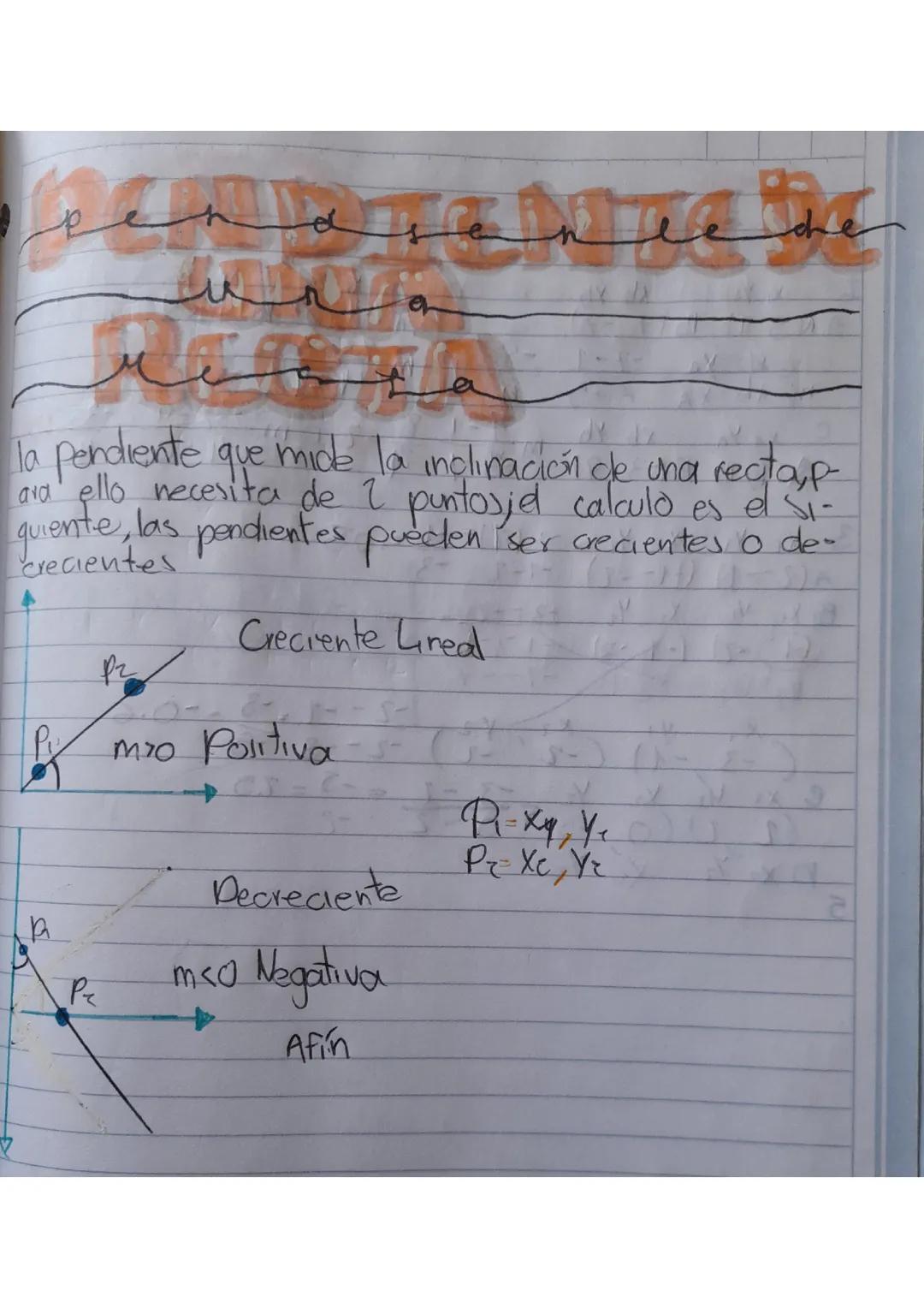 Pendiente de una recta 