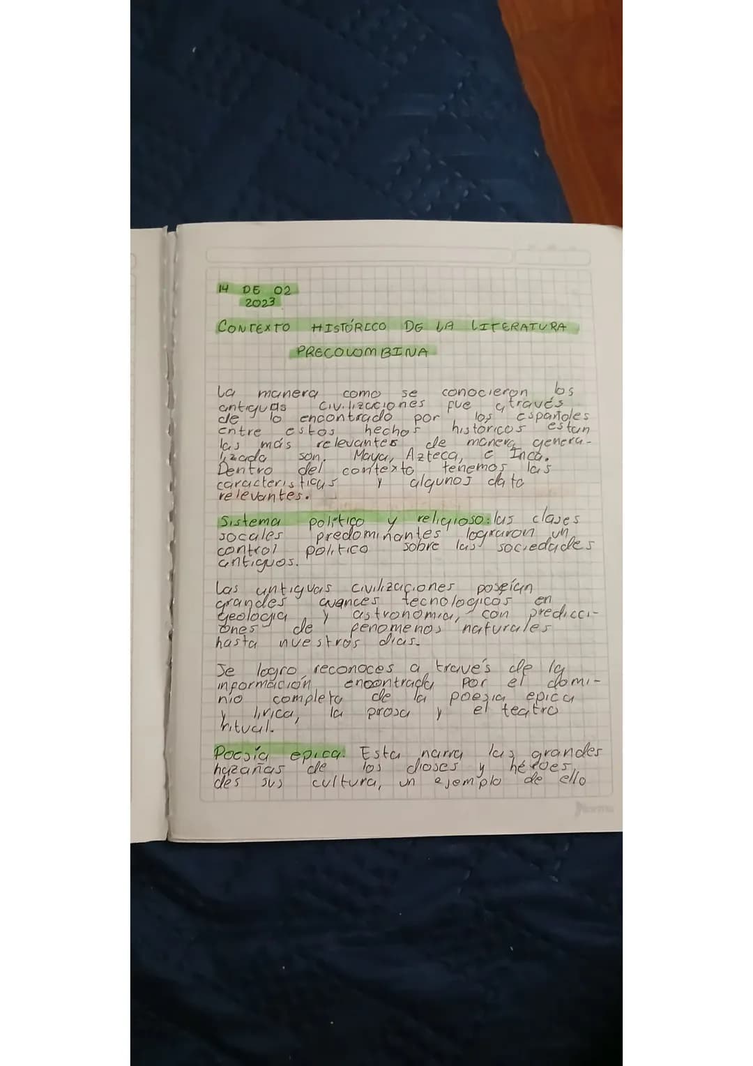 14 DE 02
2023
CONTEXTO
HISTORICO DE LA LITERATURA
PRECOLOMBINA
La
manera
como
se conocieron
bos
de
antiguas
Civilizaciones
encontrado
Fue
4
