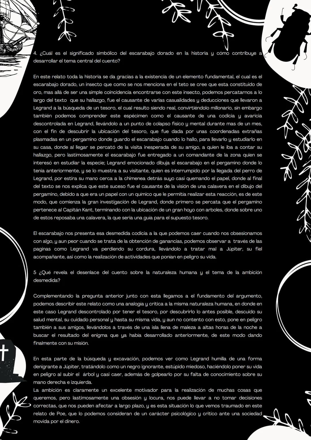 EDGAR ALLANT
POE
1. ¿Cómo se relaciona el cuervo con la idea de la muerte en el poema?
El cuervo en este poema es el tema central del mismo.