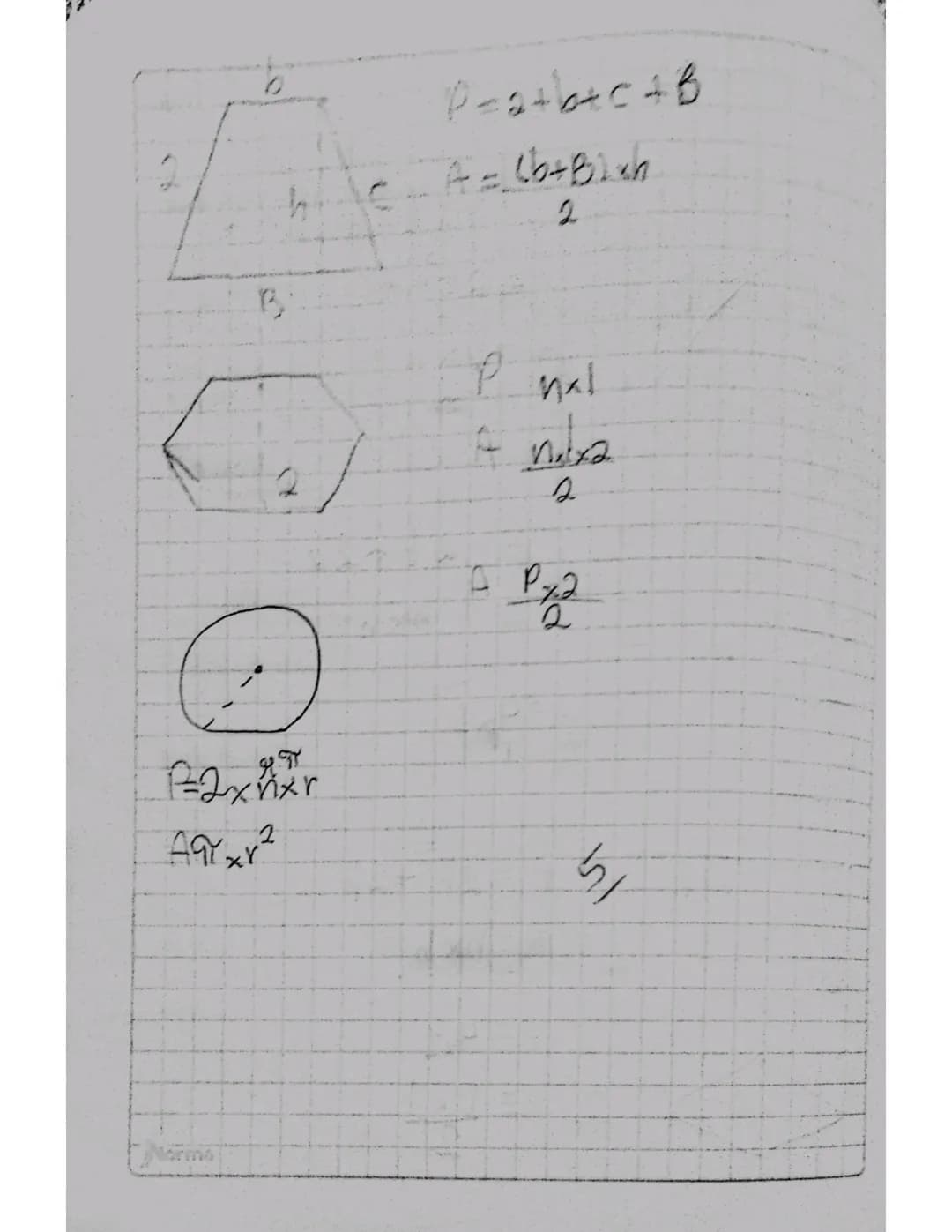 Mayo
31
Areas
b.
y
Volumenes
P= a+b+c
A = b x h
2
✓
2
b
P = 2b + 2 2
b
th
P=4x1
A = 12
P = 2b +2h
A beh
P=4x1
A = Dxd
2
Norma B
Pea+b+c+B
A 