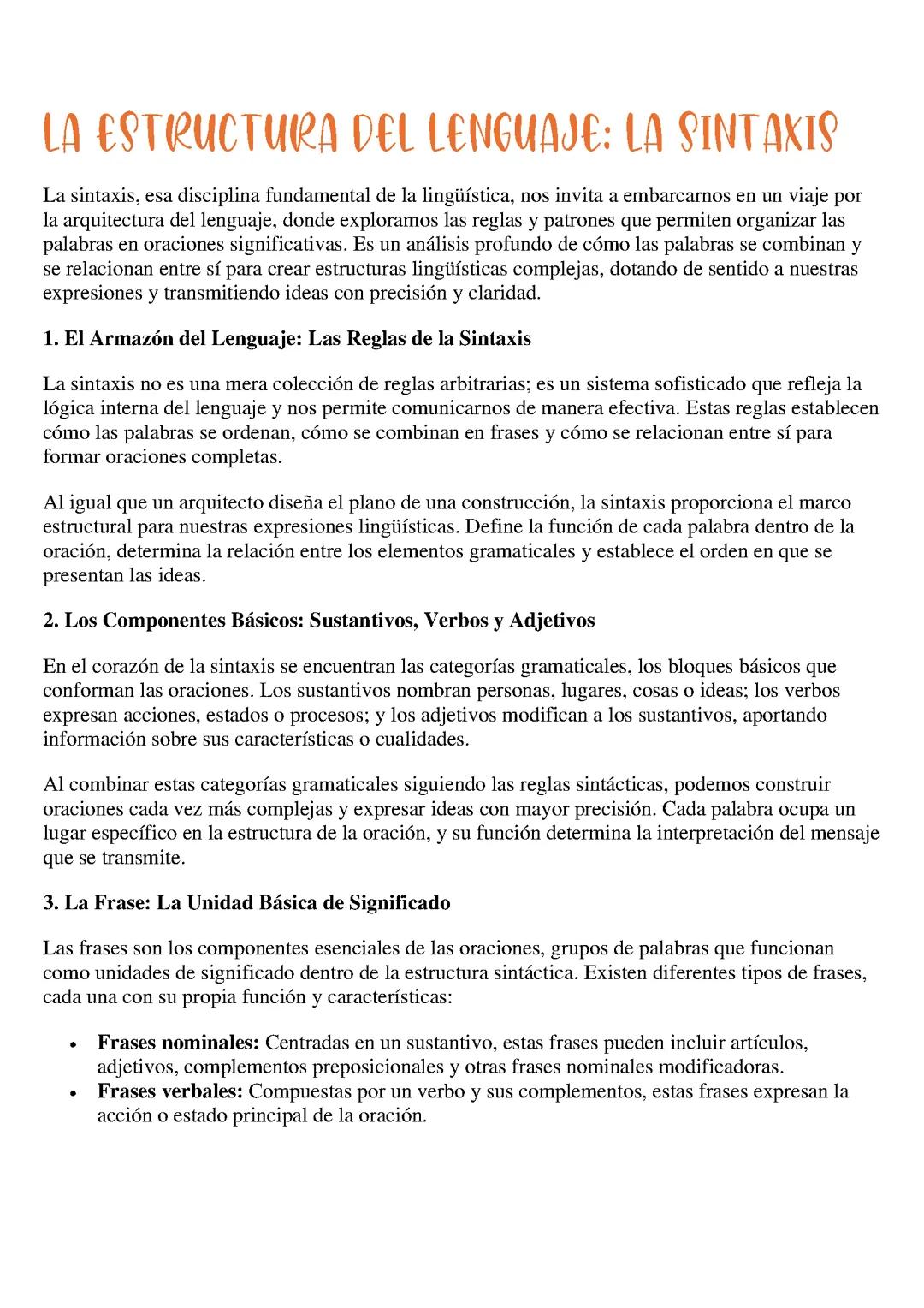 Entendiendo la Sintaxis: Reglas y Patrones del Lenguaje