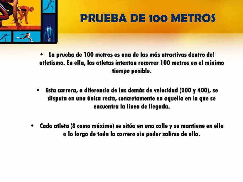 $ 5
✓ ATLETISMO •
Es considerado el deporte organizado más antiguo del mundo.
Abarca numerosas disciplinas agrupadas en carreras, saltos,
la