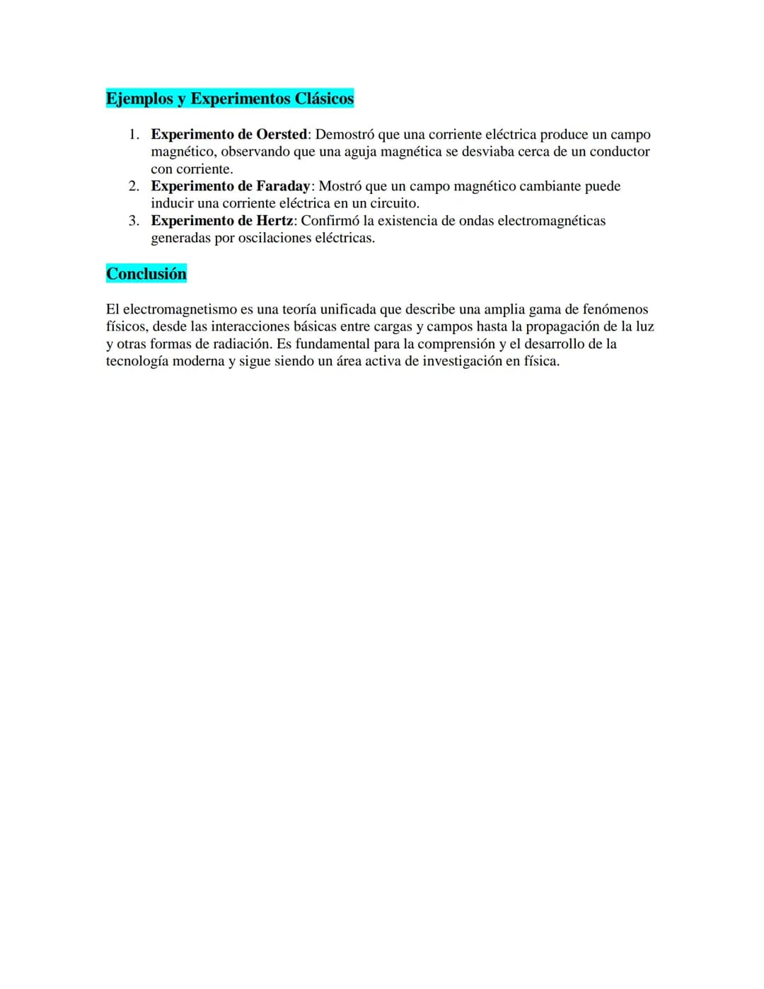 Electromagnetismo
El electromagnetismo es una rama fundamental de la física que estudia las fuerzas y los
campos eléctricos y magnéticos y s