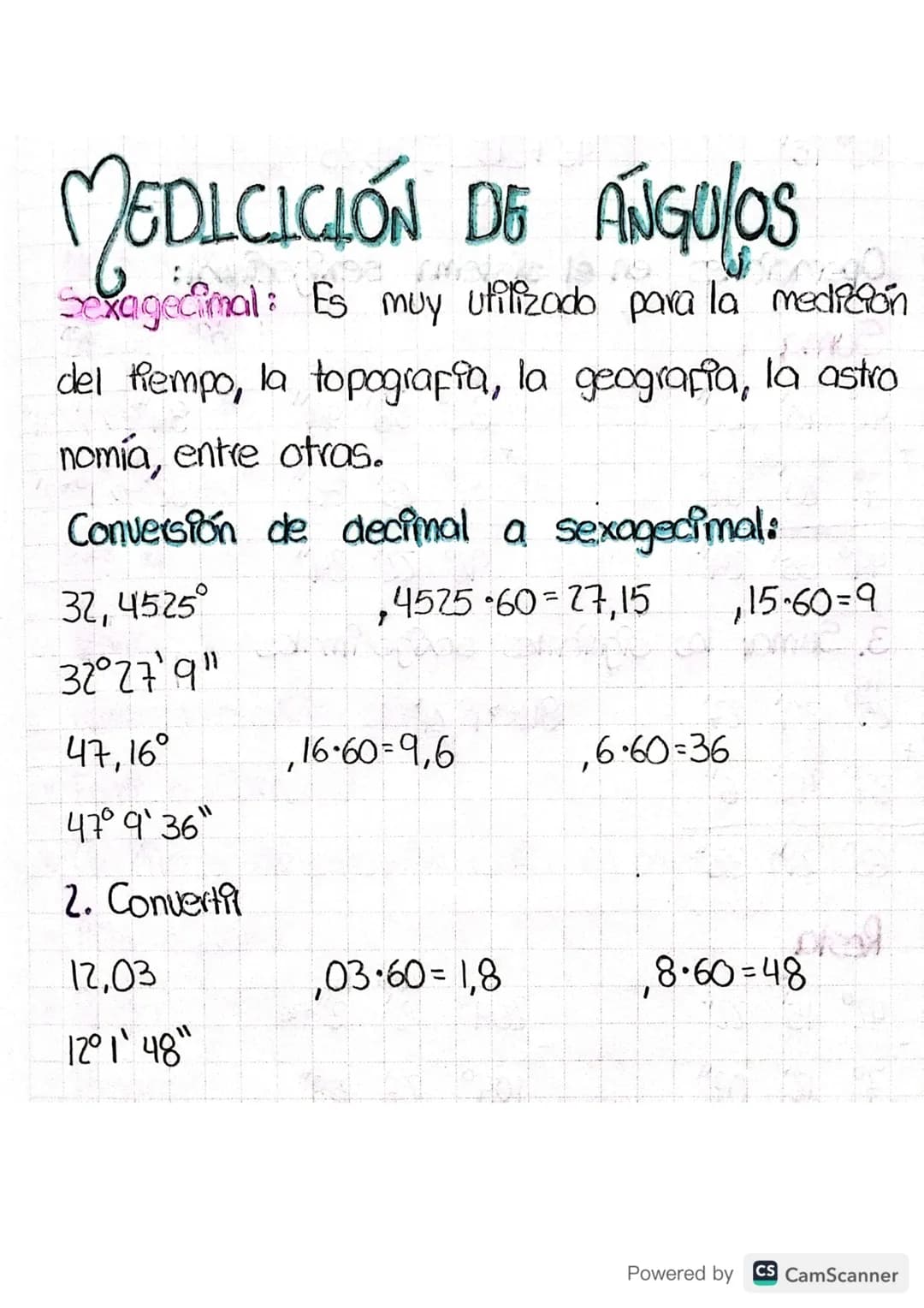 Tema: Hedición de ánguba
Objetiva: Identificar los sistemos de medición.
Angulos en el plano cartesiano
H
I
180°*
TIL
270°
M
+0-360°
Angulos