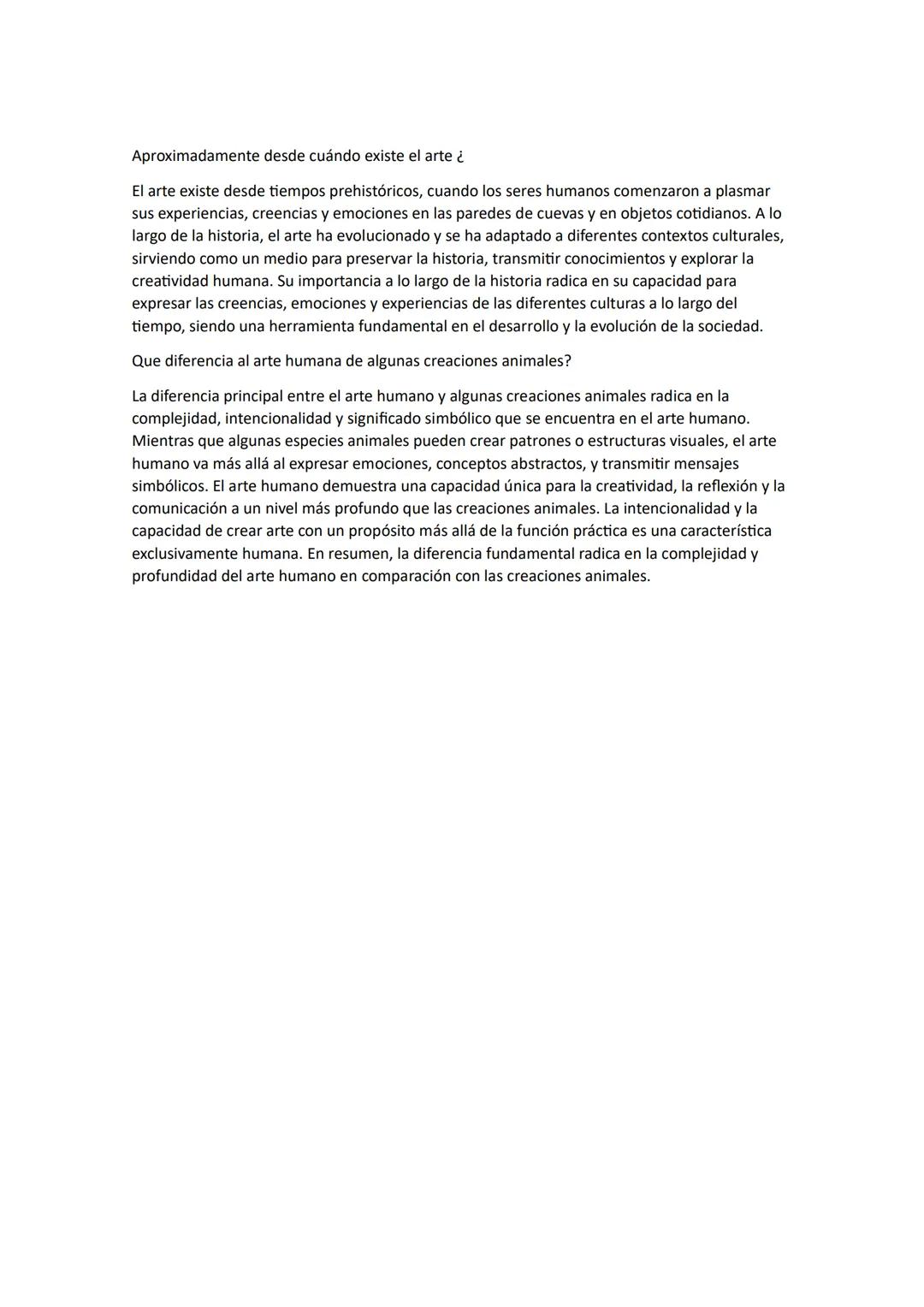 ¿Que es el arte
El arte es una forma de expresión creativa que puede manifestarse a través de diferentes
medios, como la pintura, la escultu