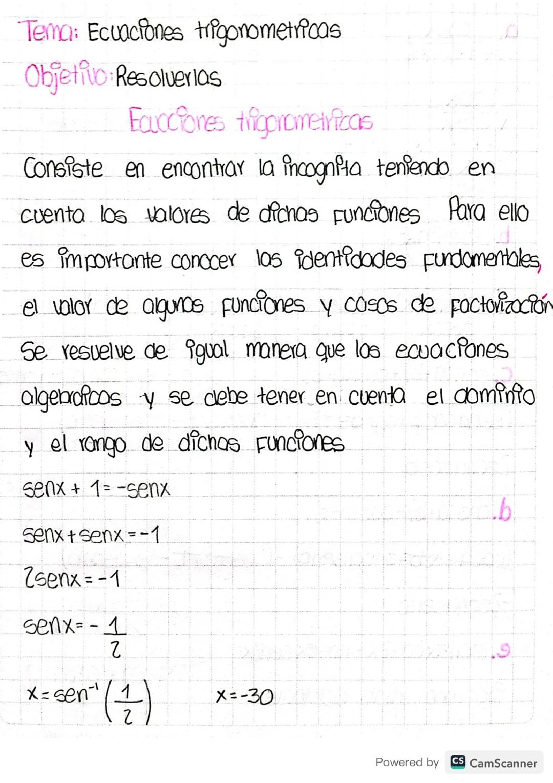 Ecuaciones trigonométricas 